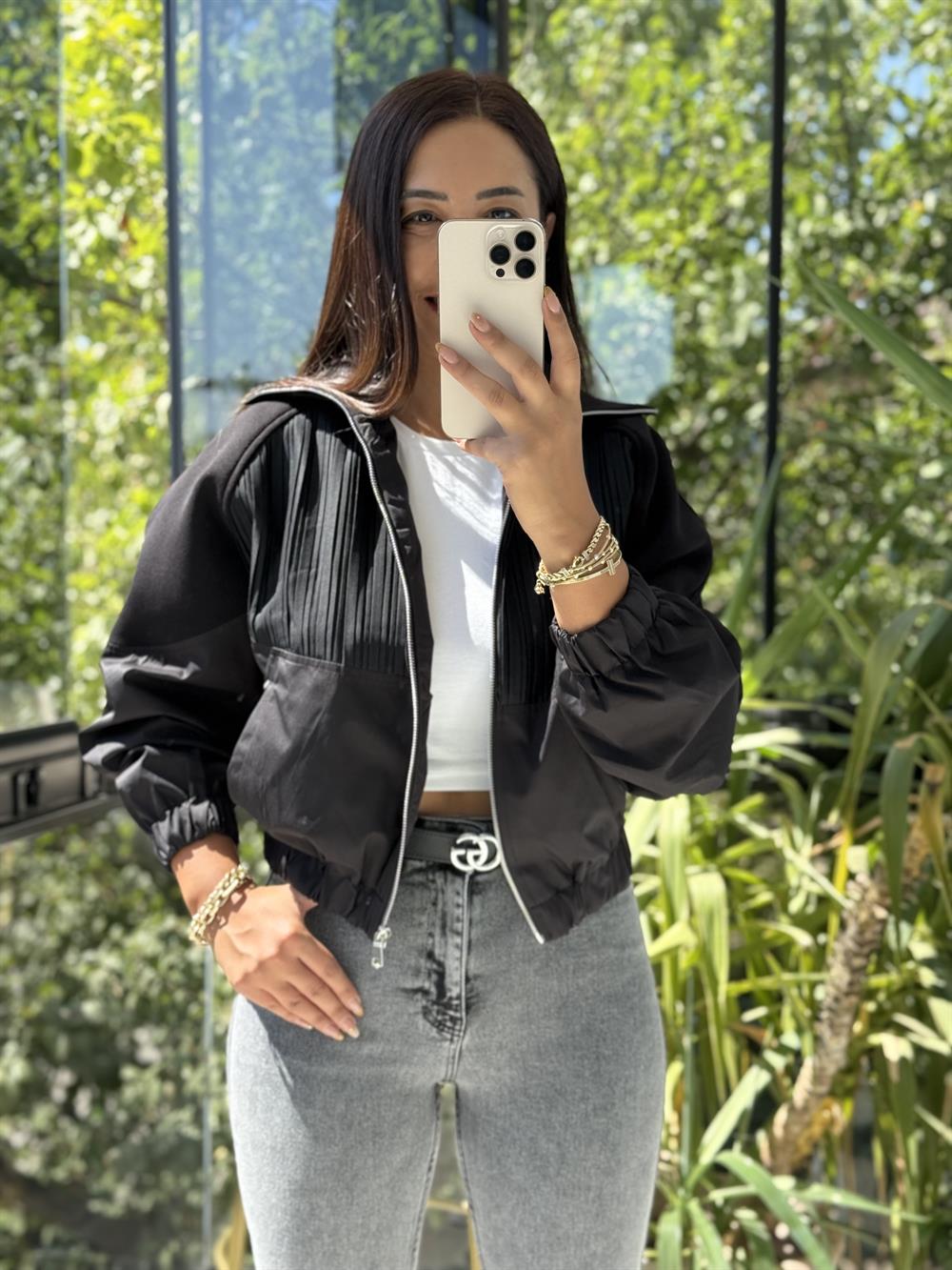 Zra Tasarım Bomber Ceket Siyah