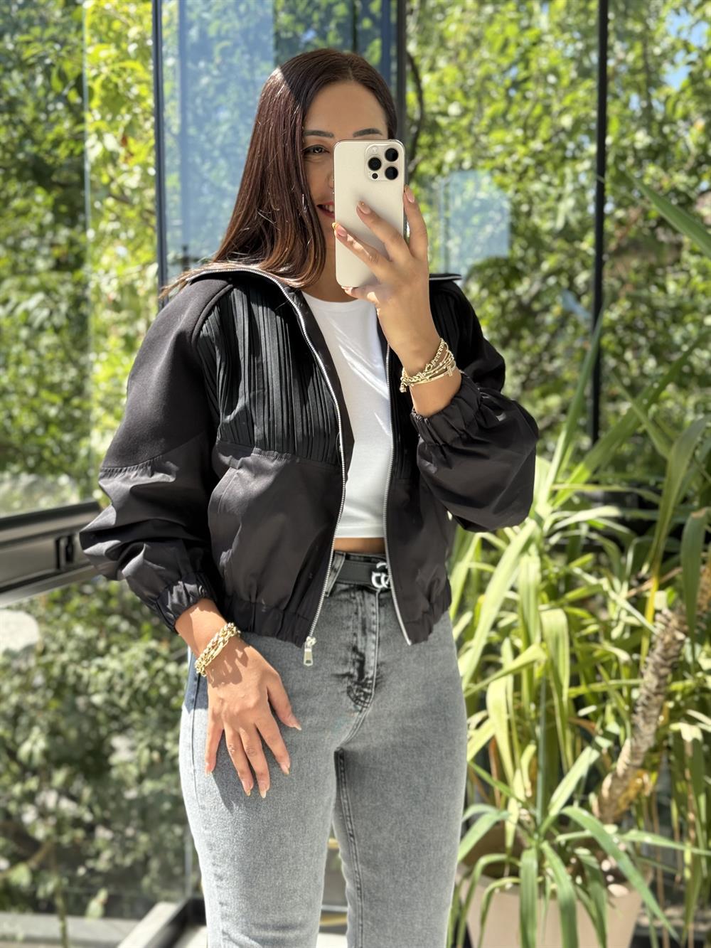 Zra Tasarım Bomber Ceket Siyah