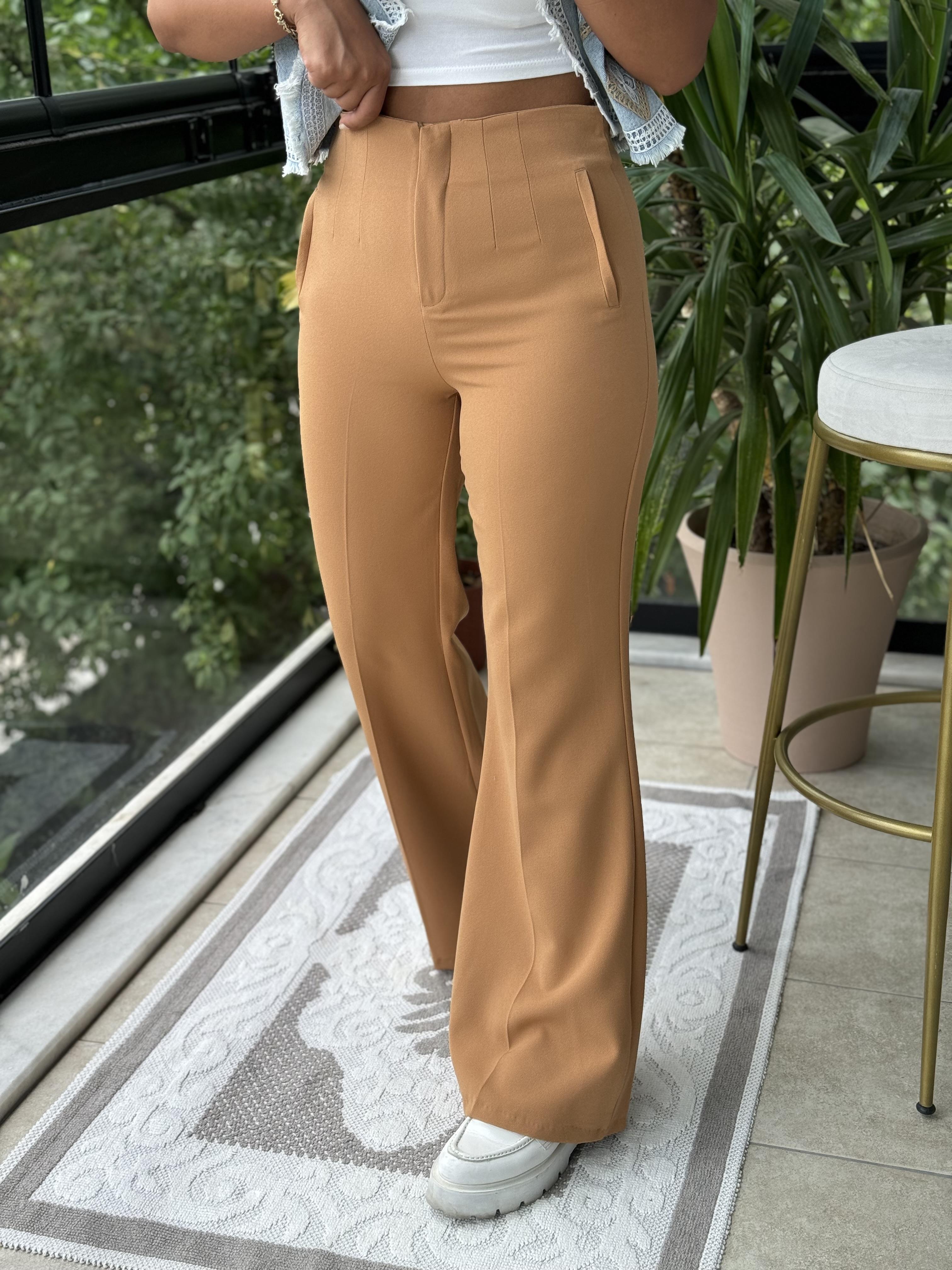  ZRA Model İspanyol Kumaş Pantolon Camel