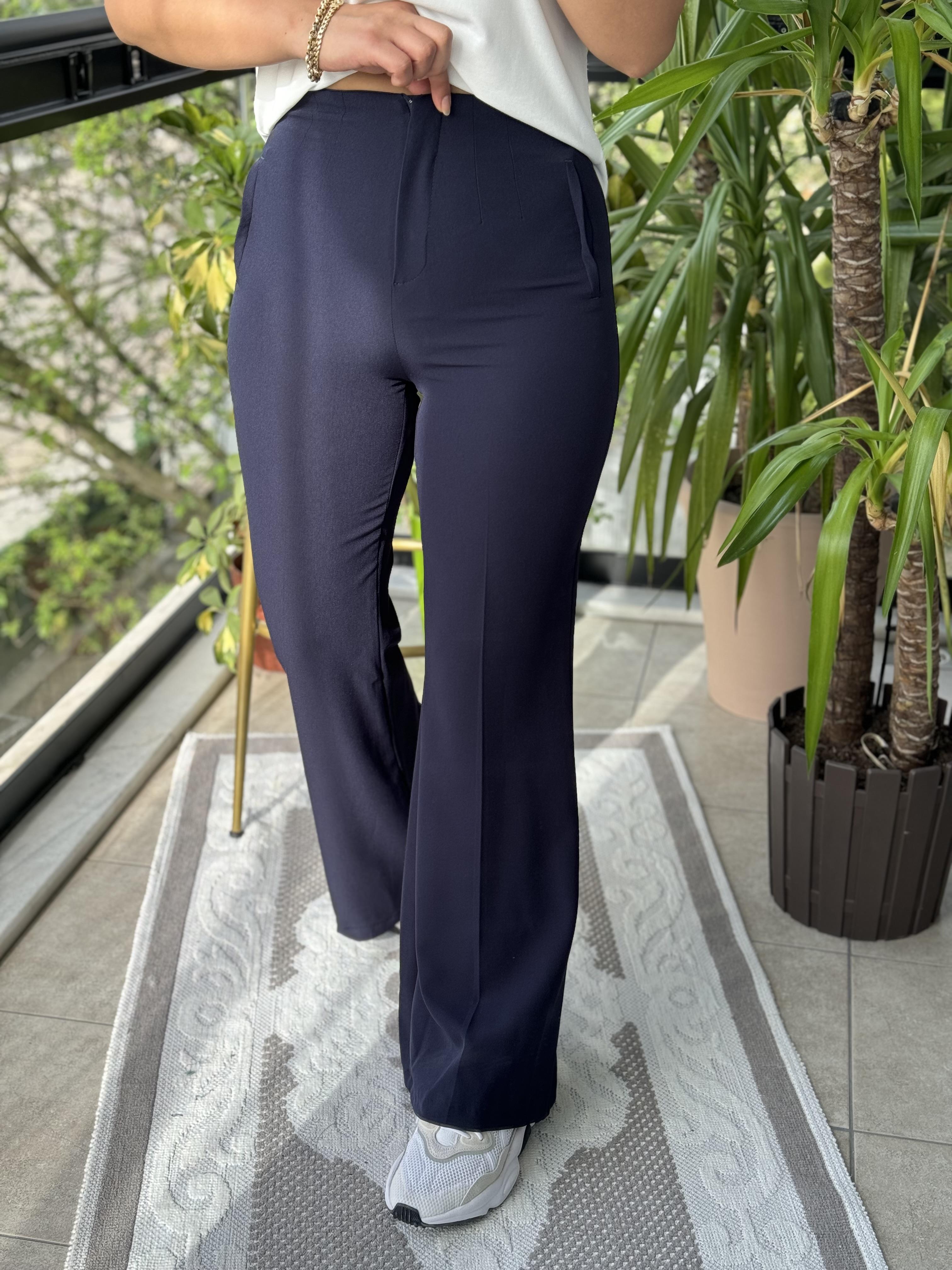  ZRA Model İspanyol Kumaş Pantolon Lacivert 