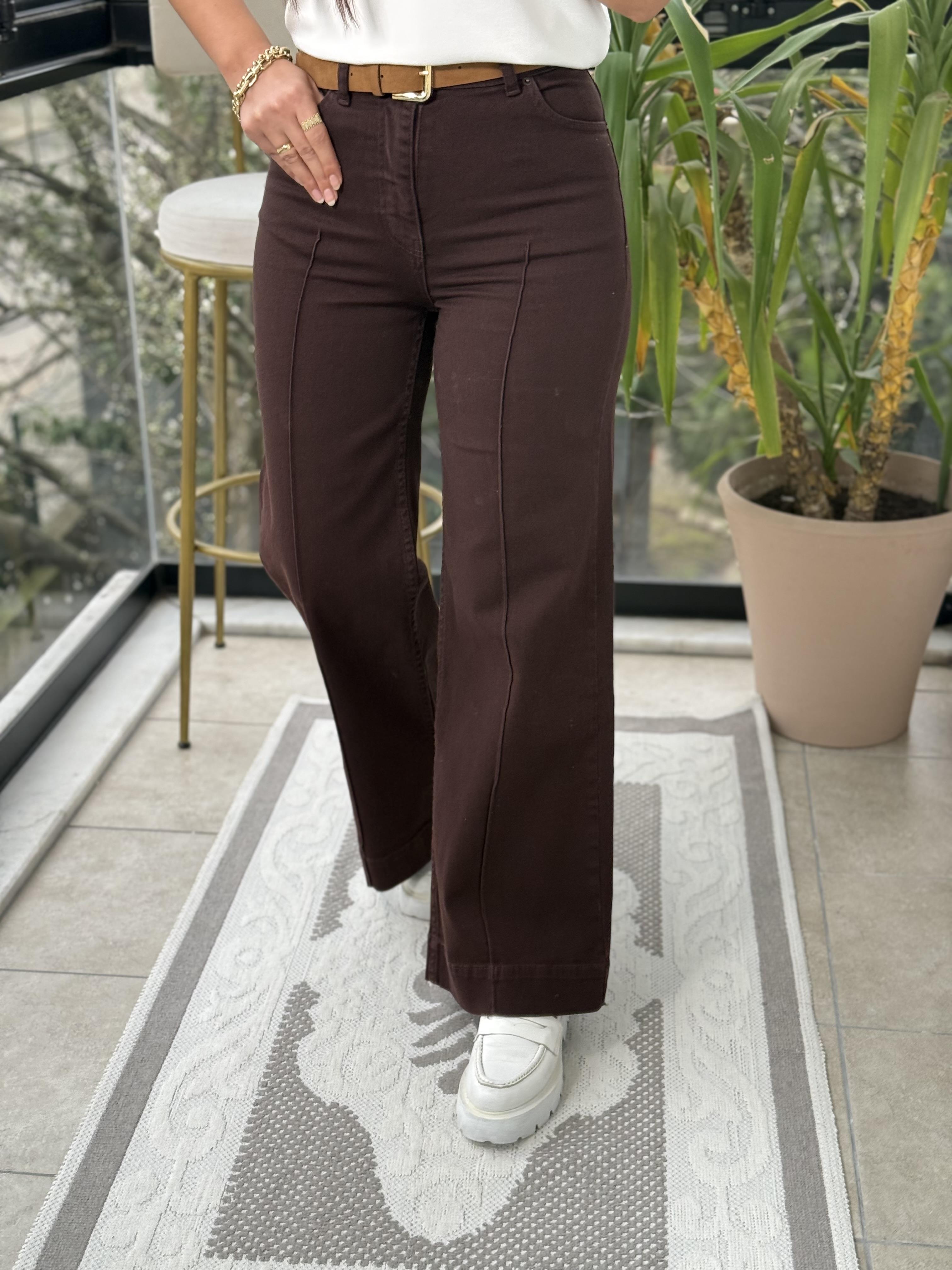 Çımalı Kot Pantolon Kahve