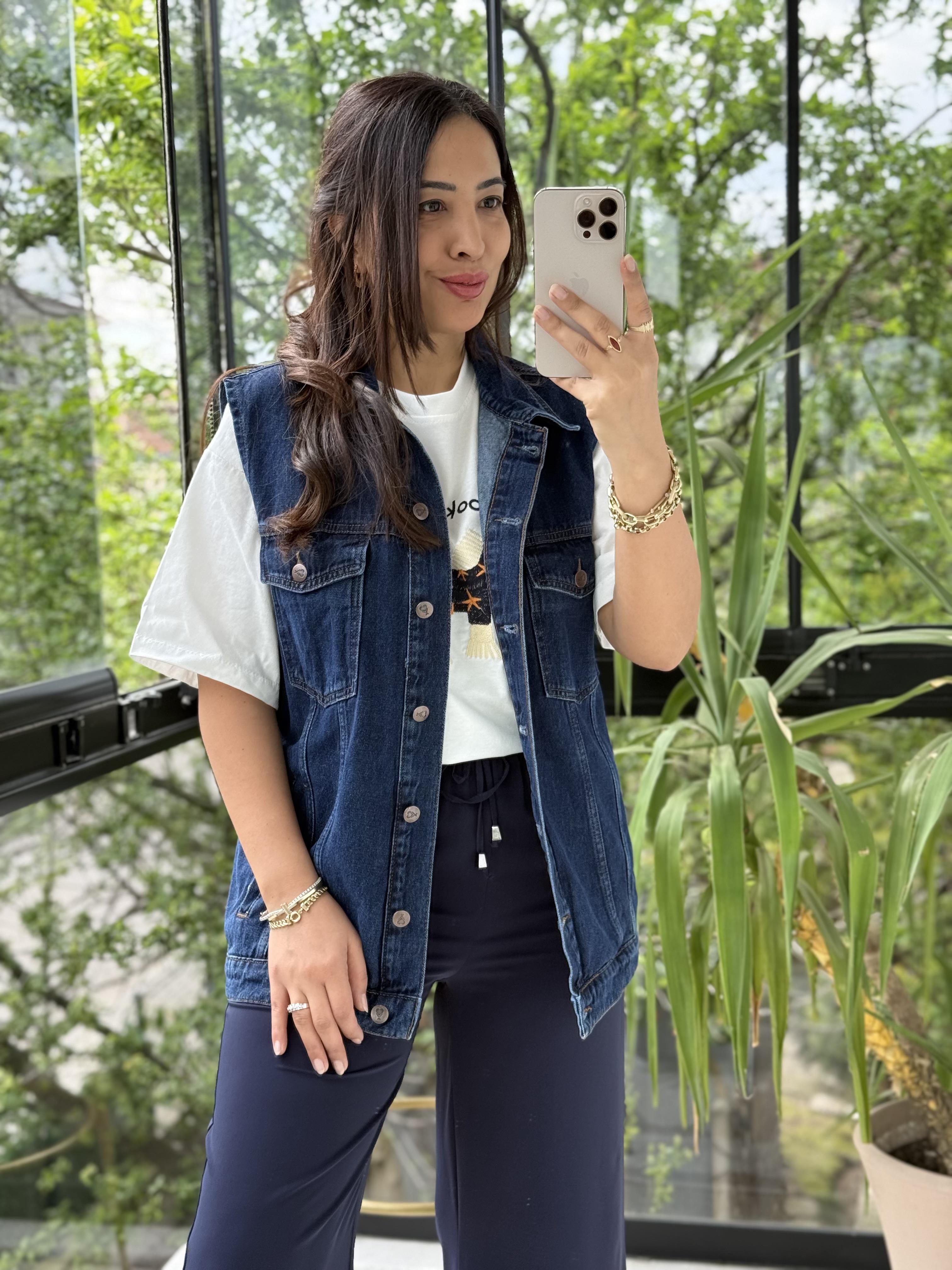 Orta Boy Kot Yelek Lacivert