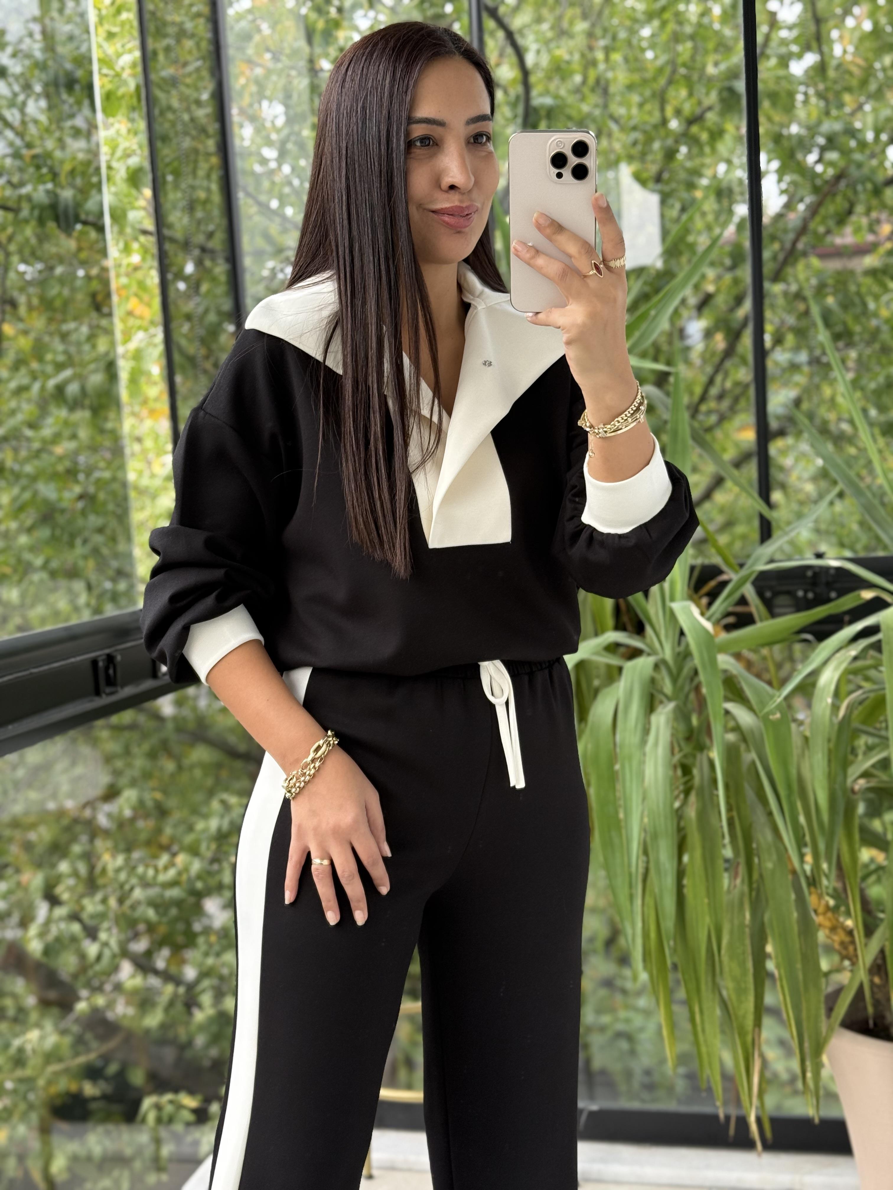 Şal Yakalı Modal Takım Siyah