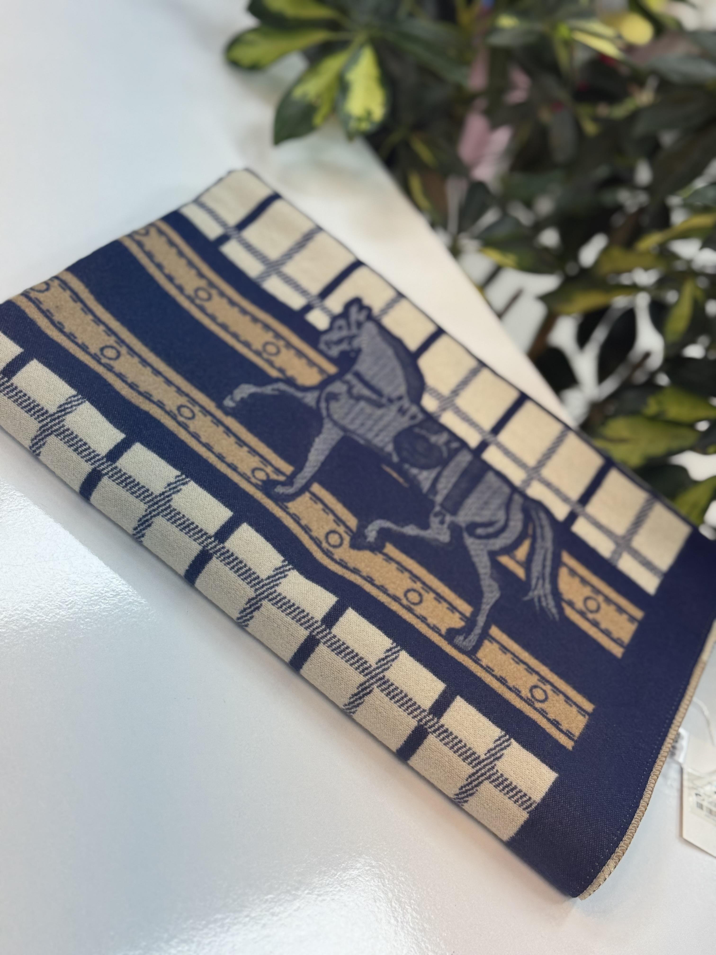 İthal Kaşmir Doku Marka Şal H Lacivert