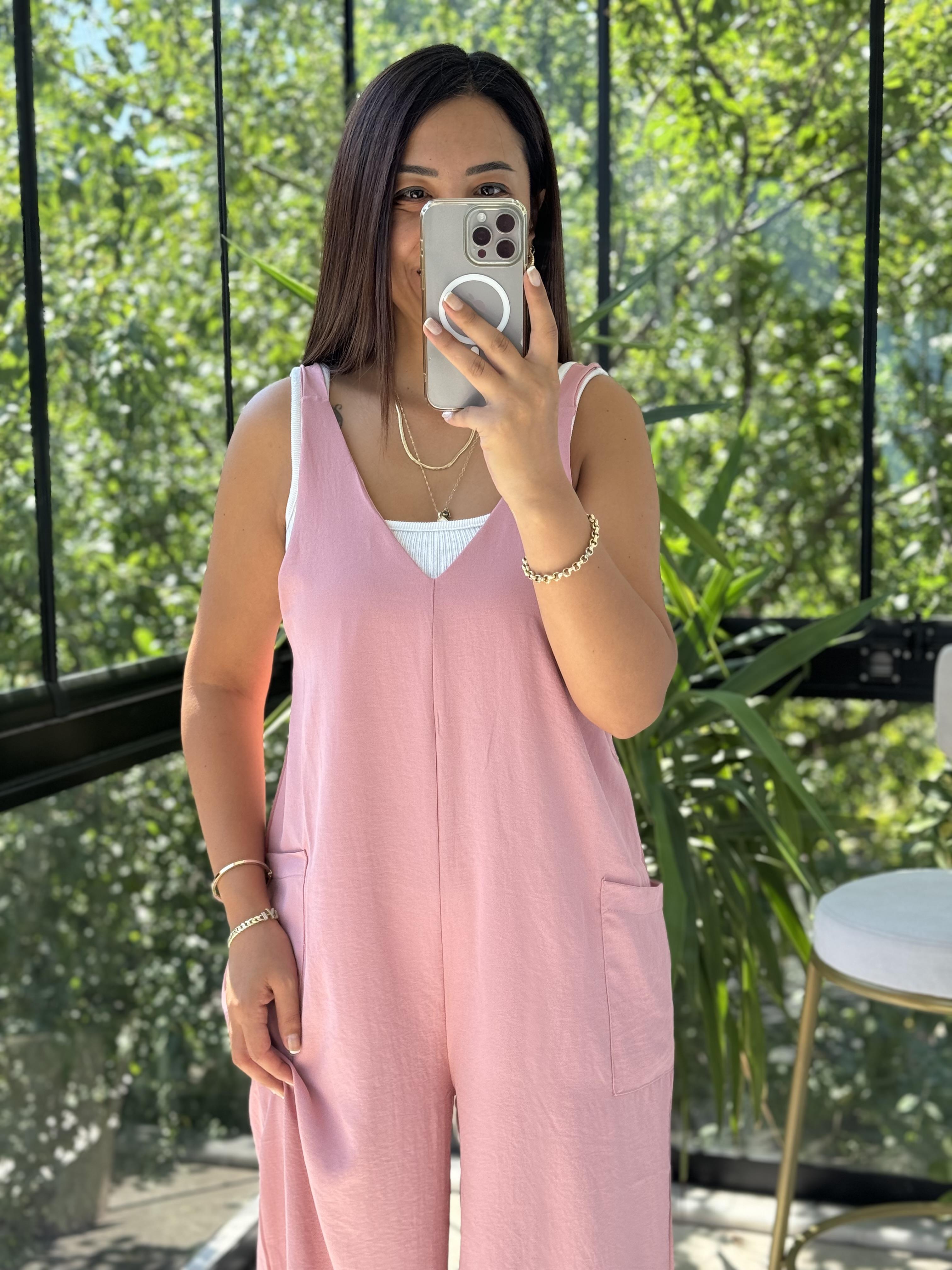 Aerobin Kumaş Tulum Pudra