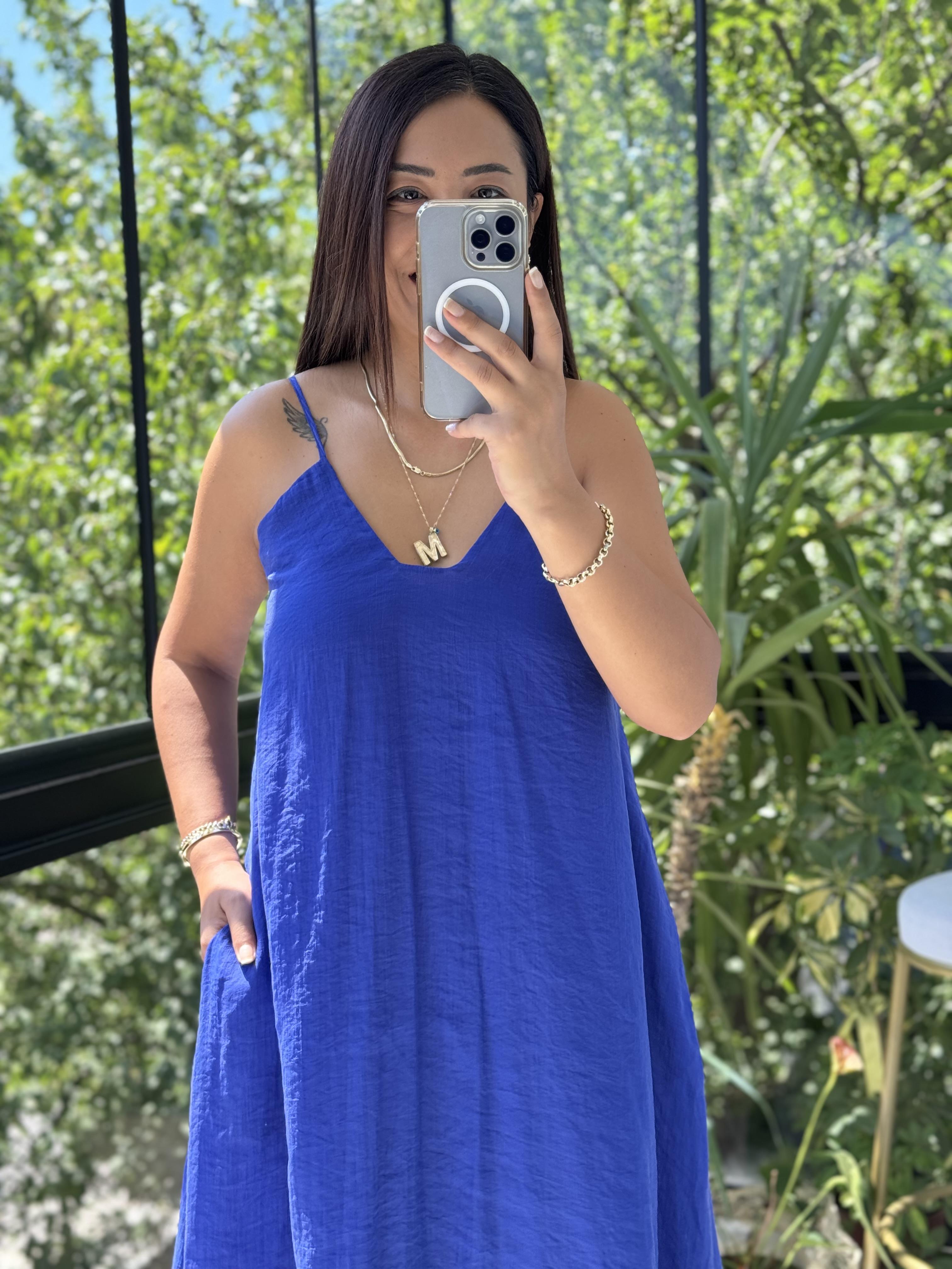 Askılı Elbise Lacivert