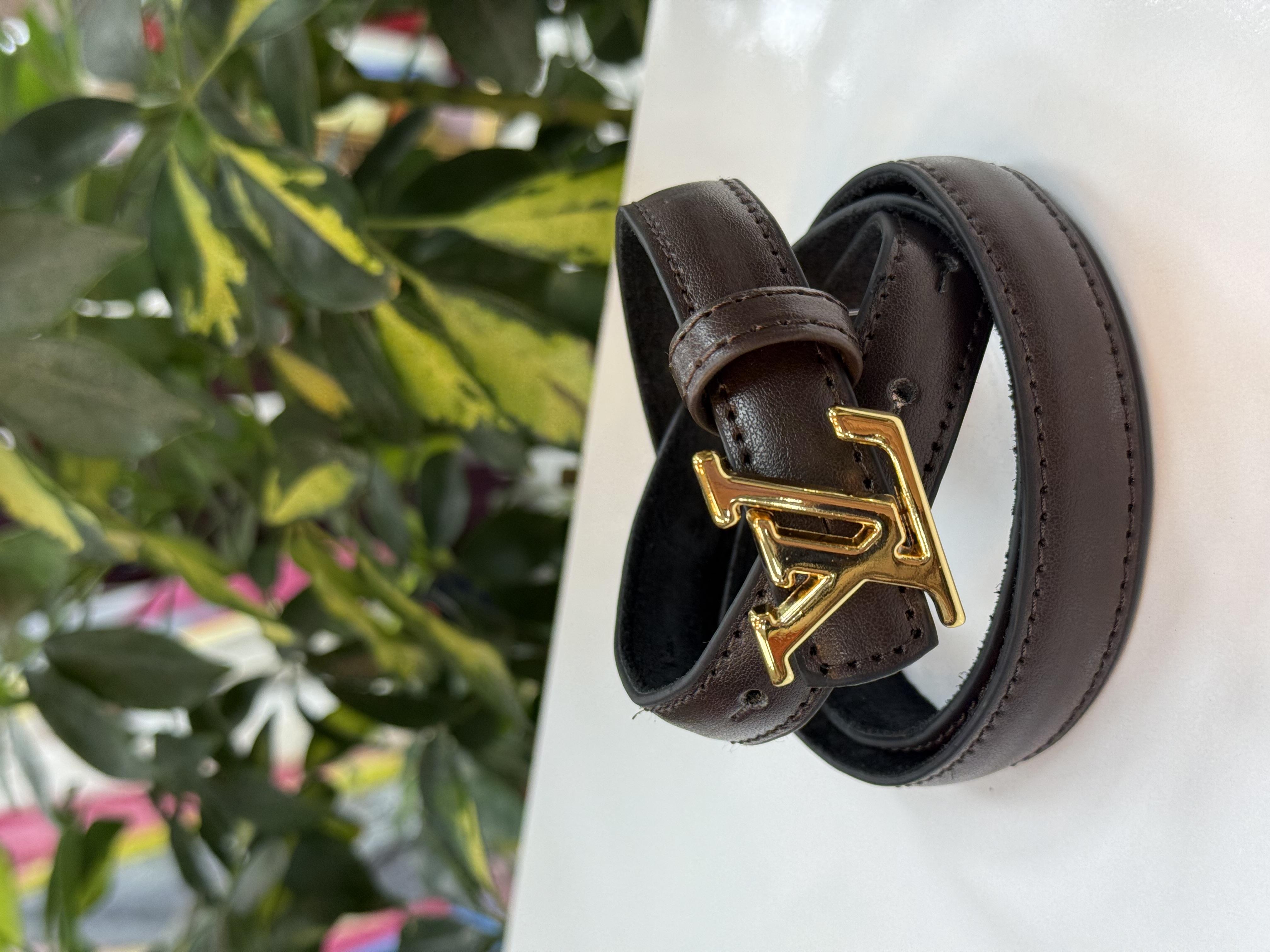 Kemer Orjinal Deri LV Kahve Gold