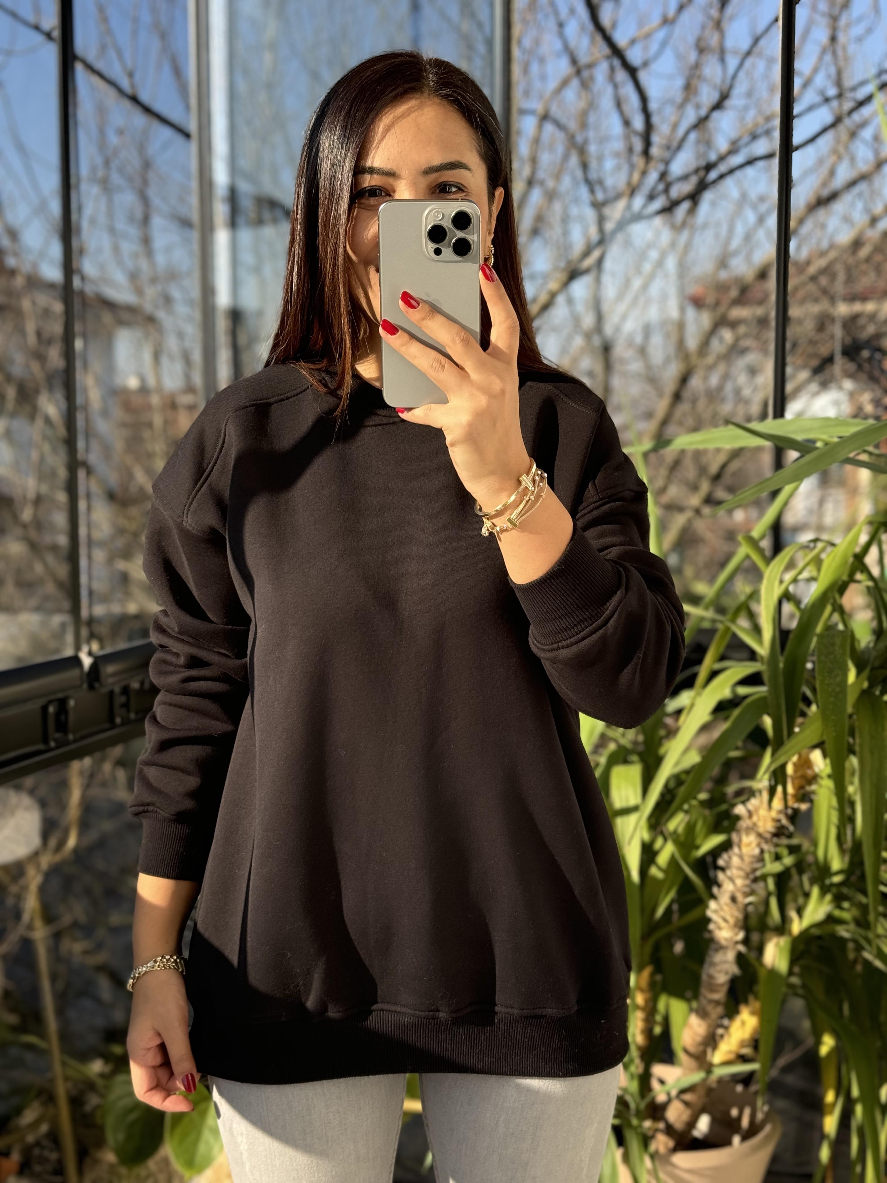 Basic Sweatshirt Siyah