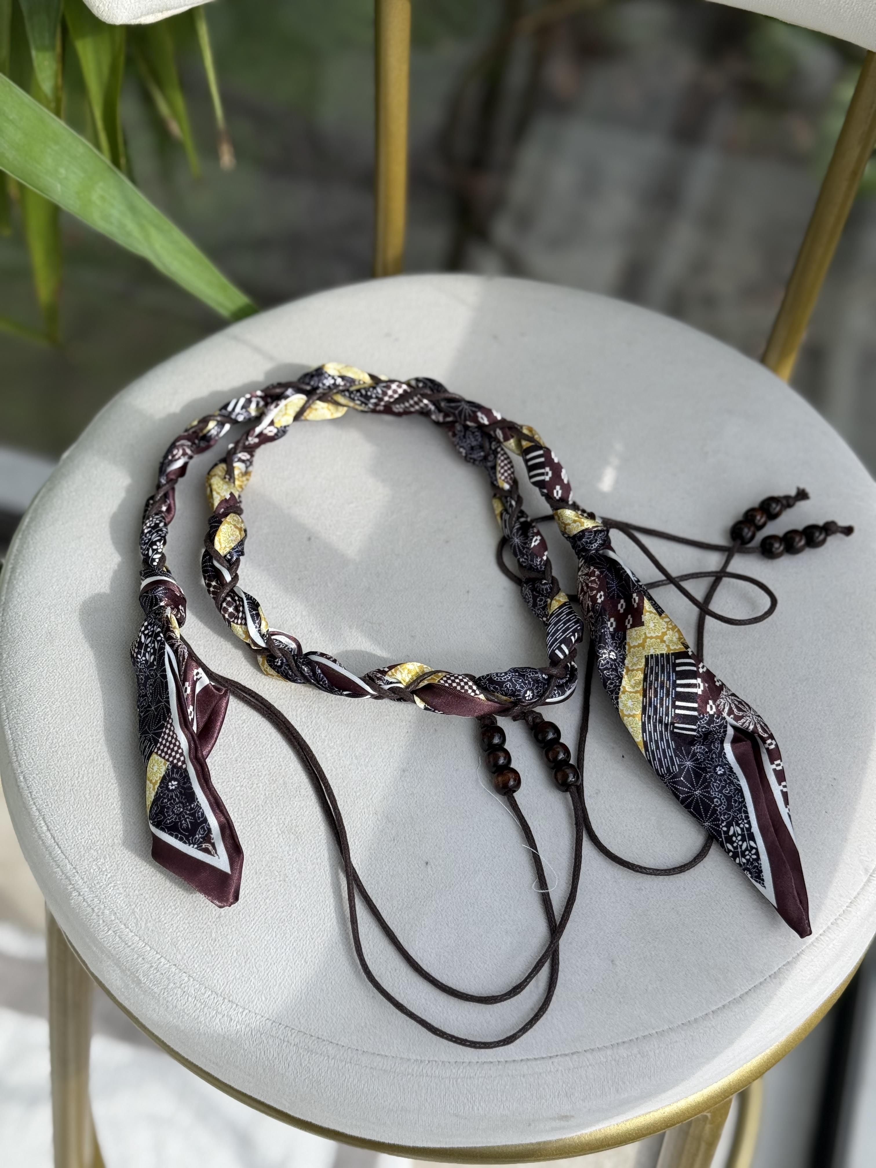 Fular Görünümlü Kemer Açık Sarı