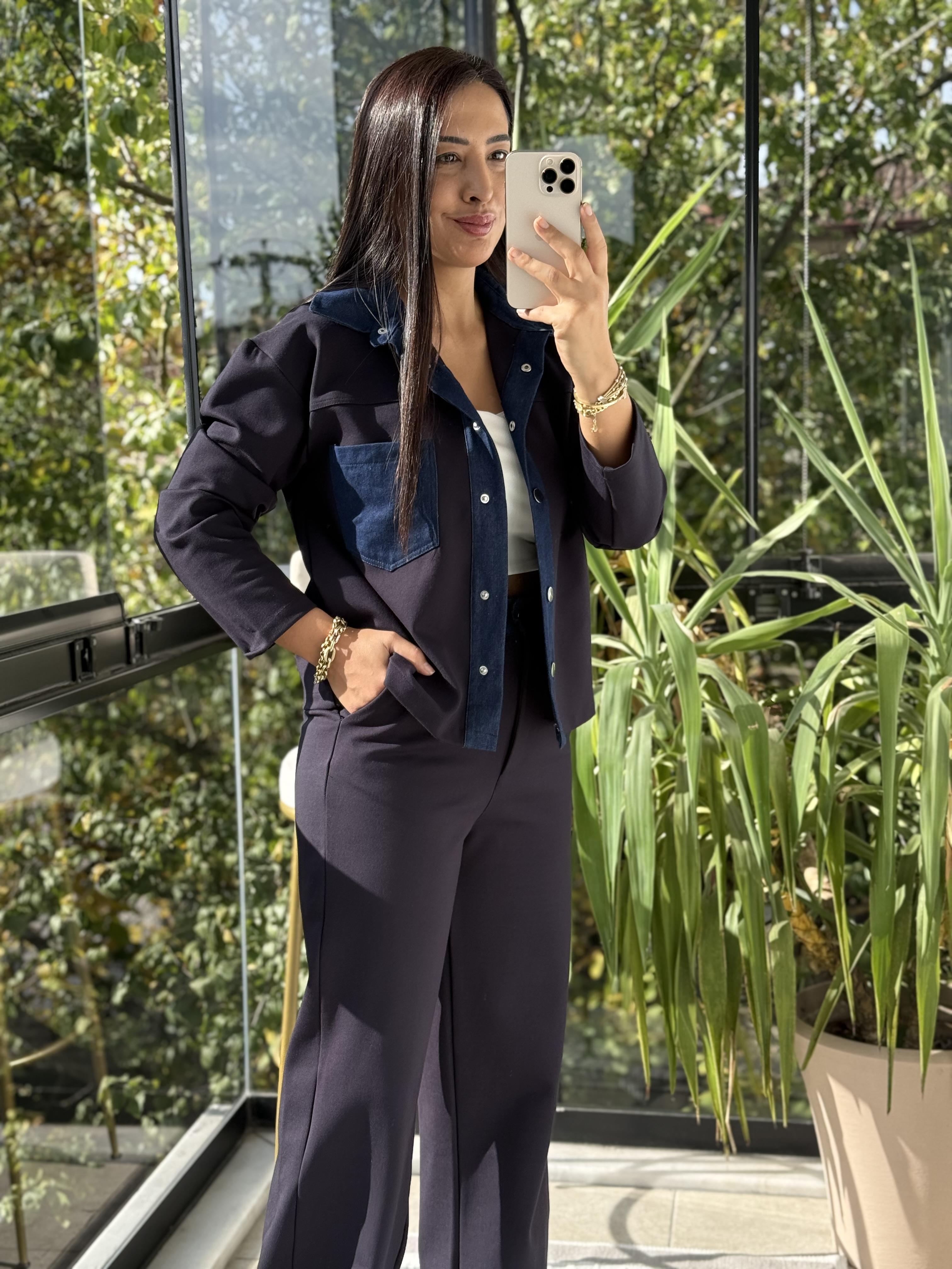 Kot Garnili Takım Lacivert