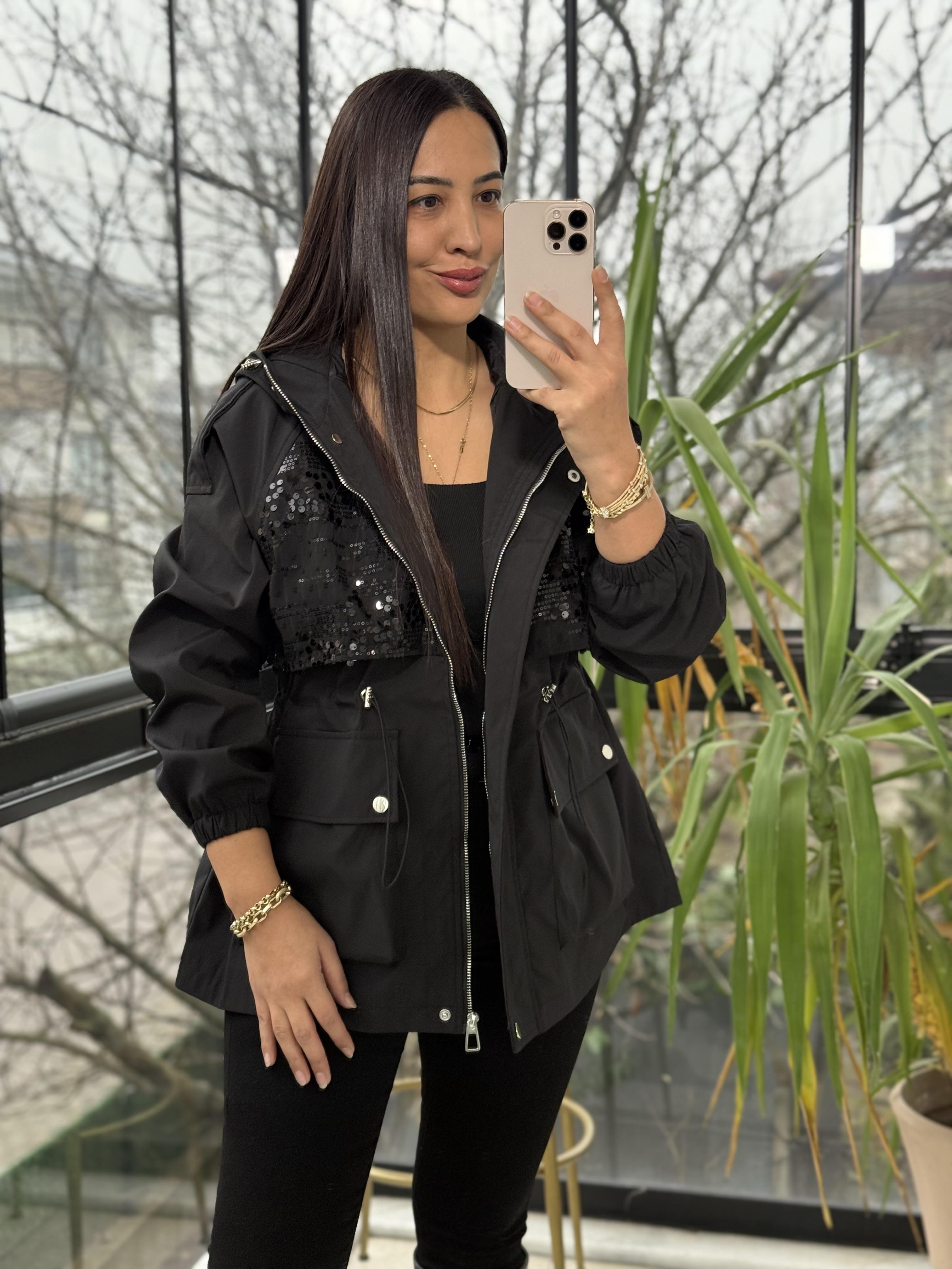 İthal Pullu Trenç Siyah