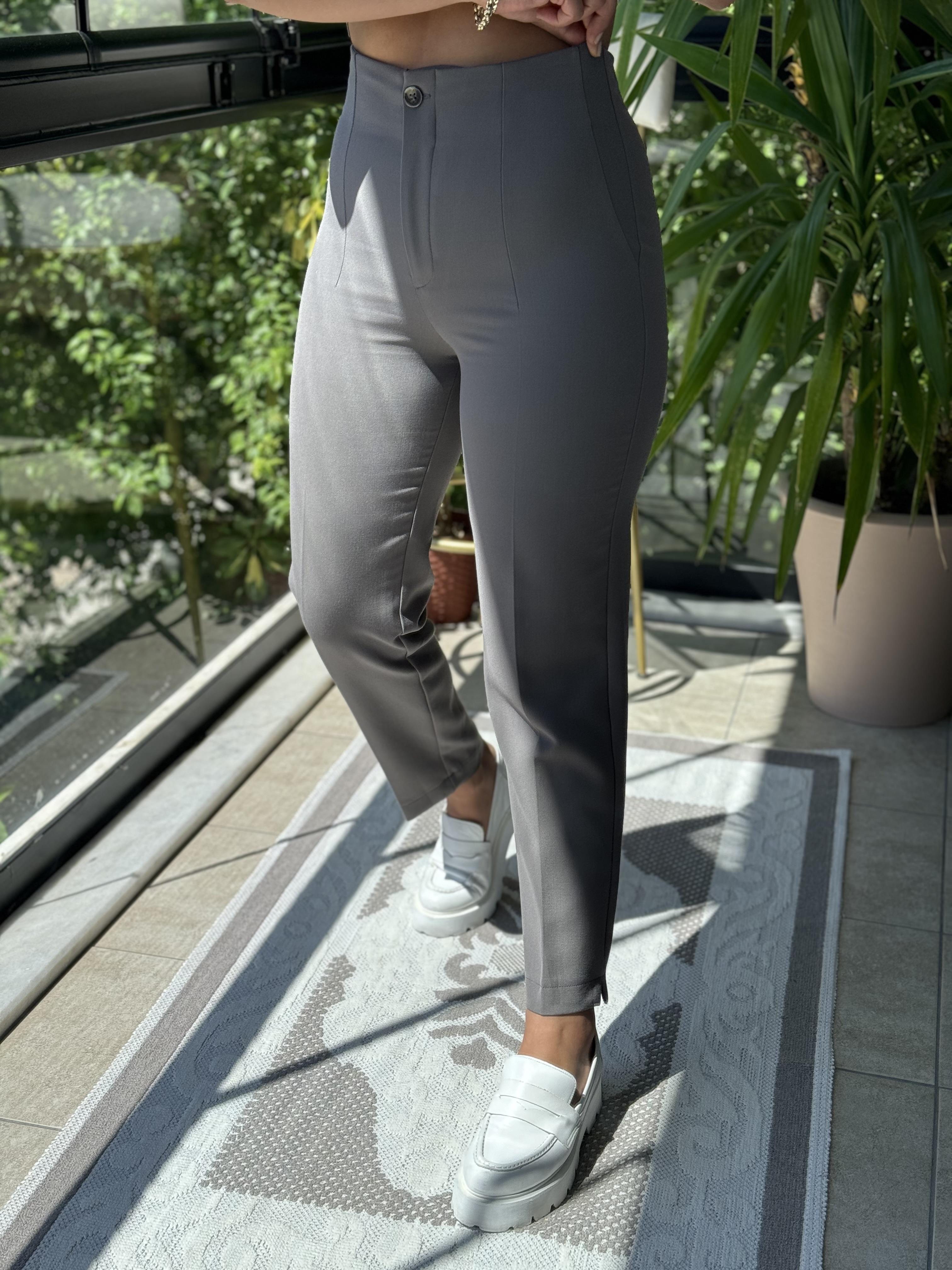 Düğmeli Zra Model Havuç Kesim Pantolon Vizon