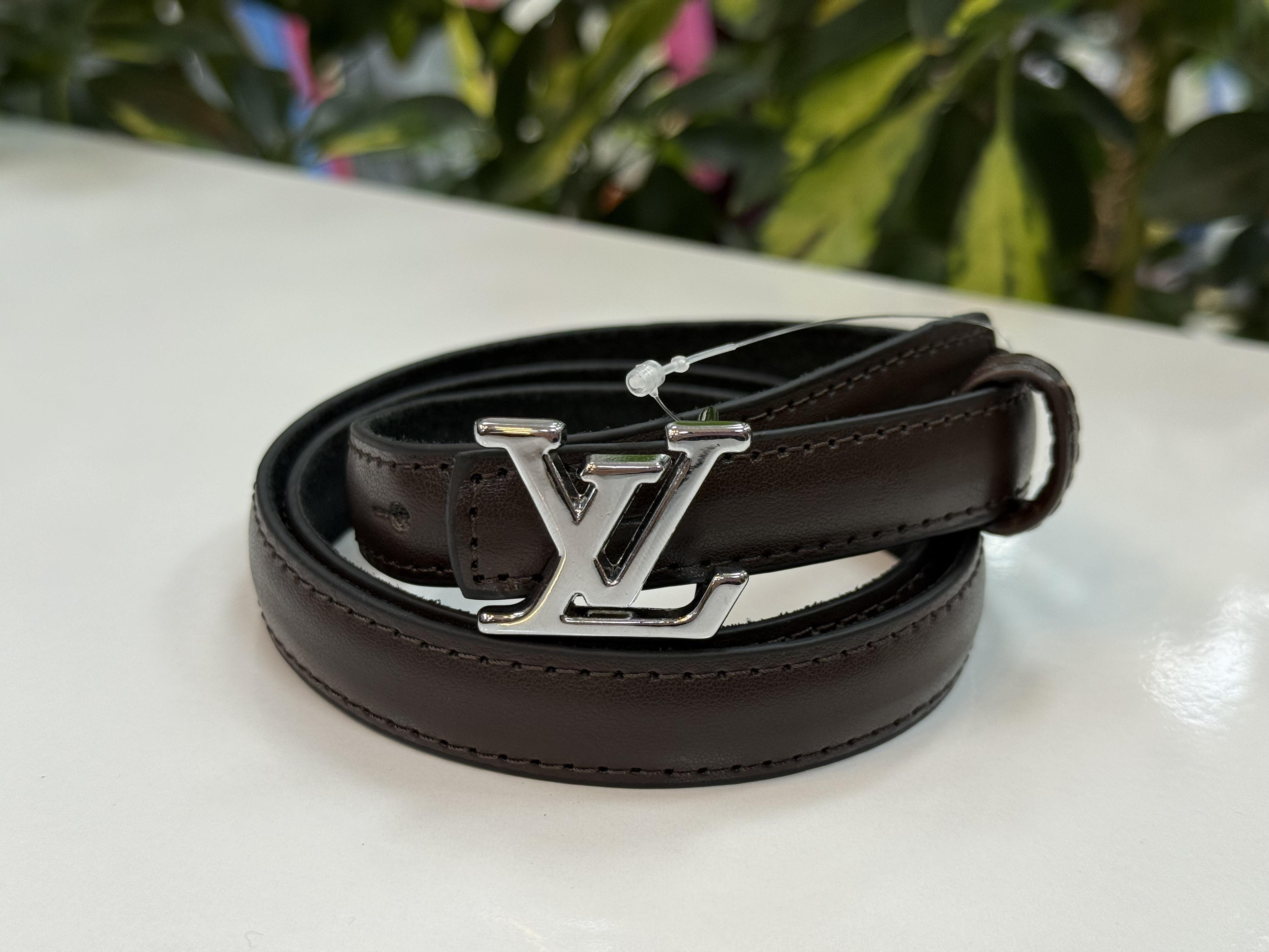 Kemer Orjinal Deri LV Kahve Gümüş