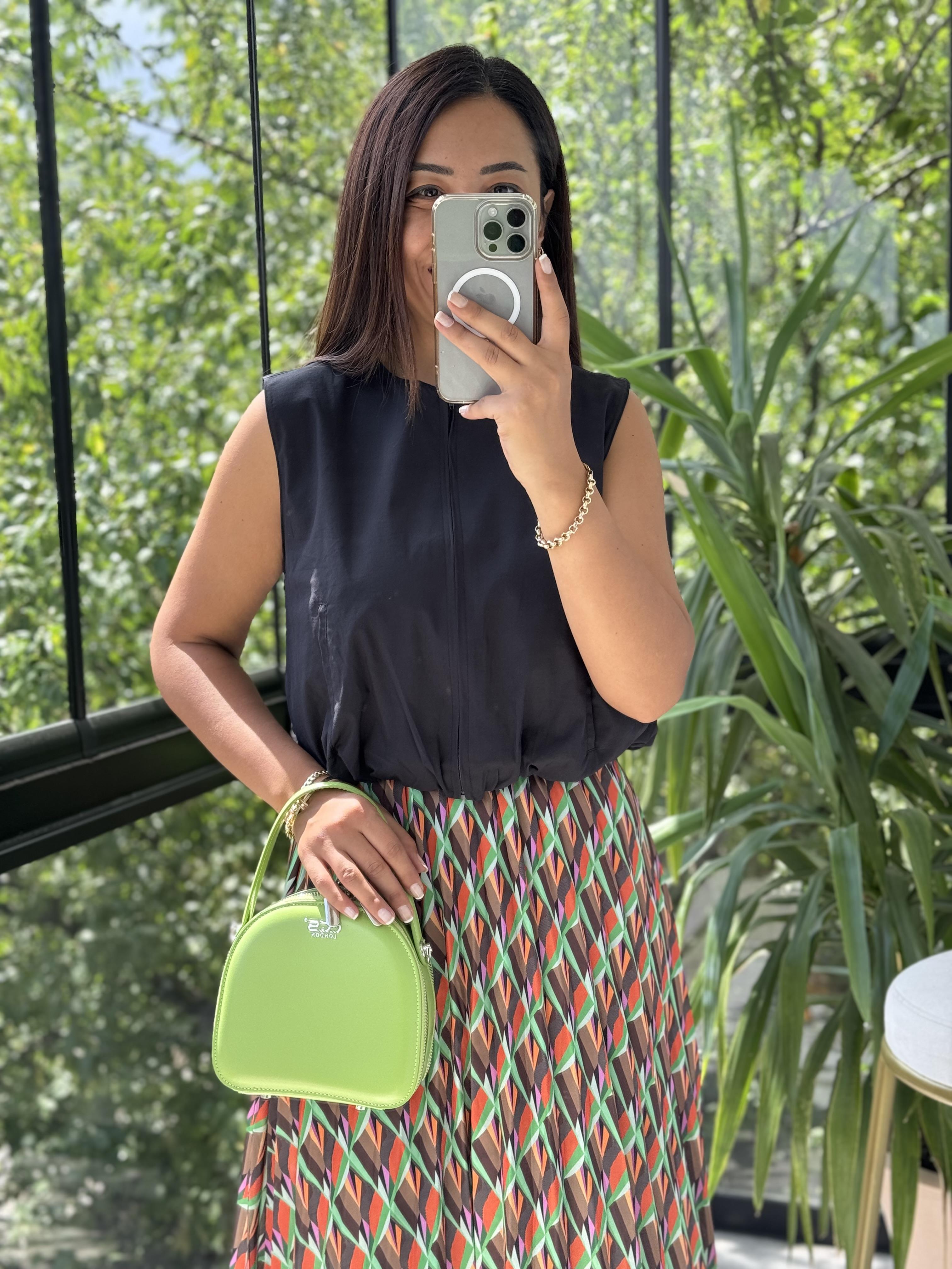 Fermuarlı Balon Bluz Siyah