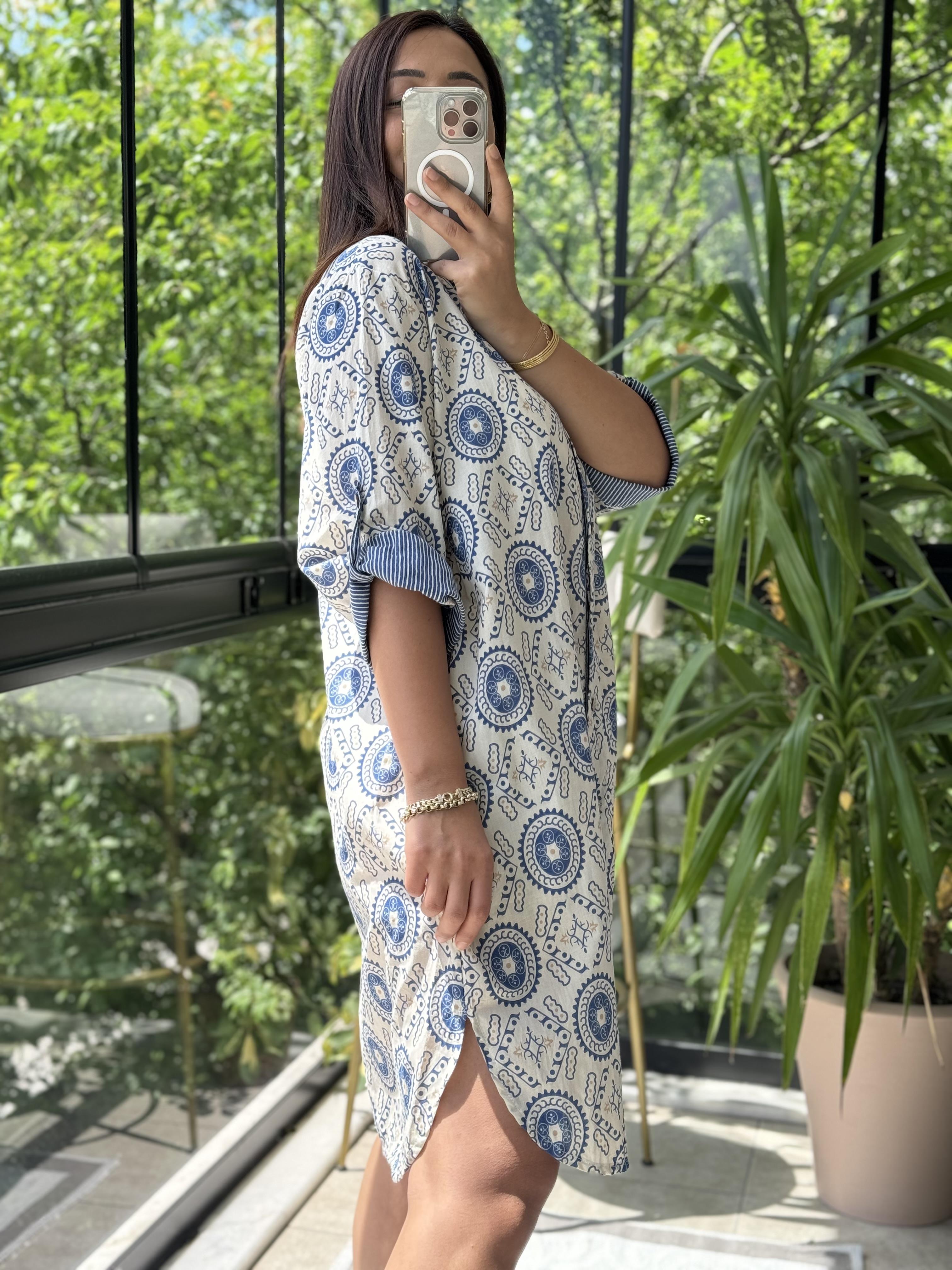 Garnili Elbise Lacivert