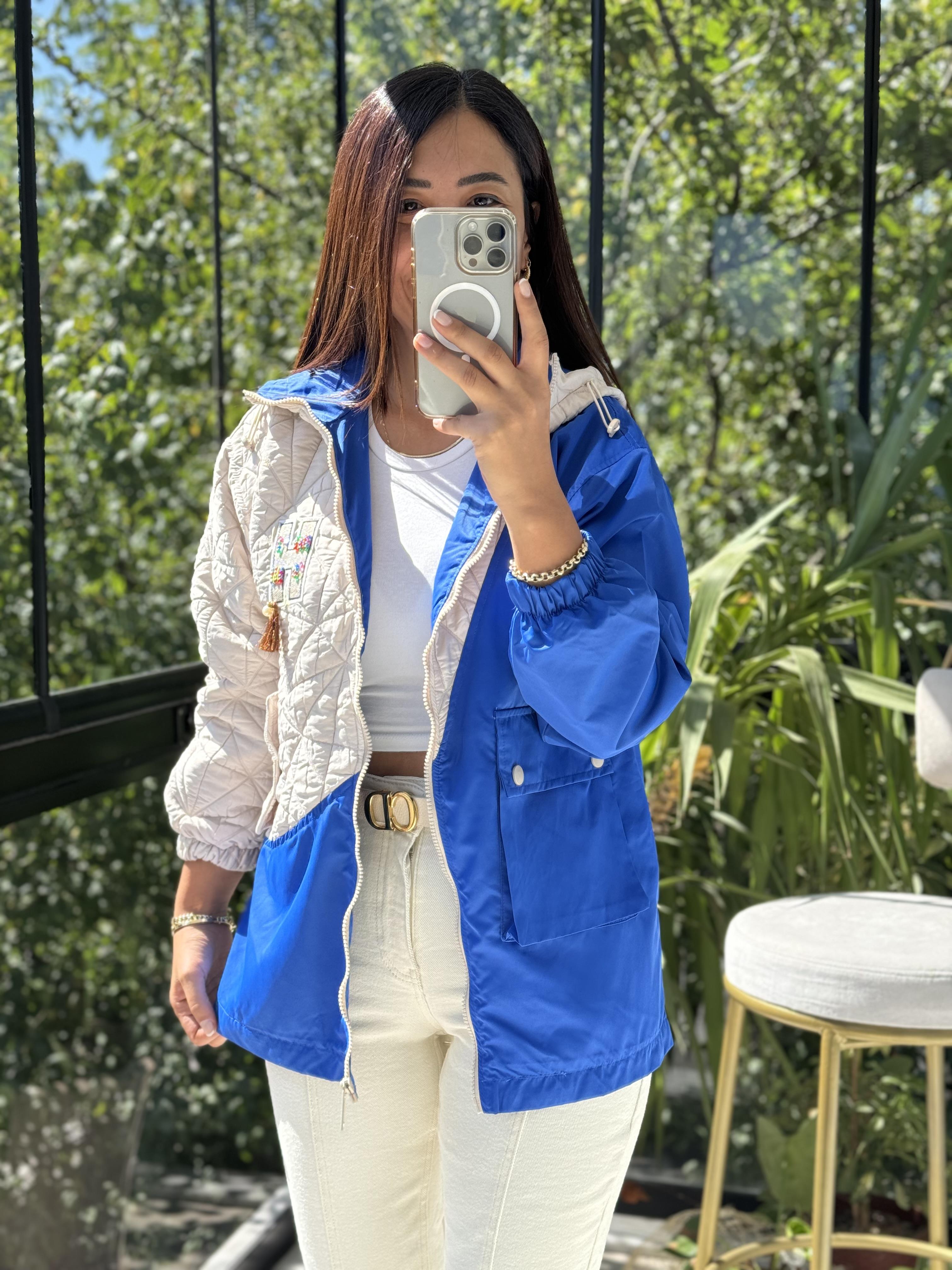 Garnili Yağmurluk Bej