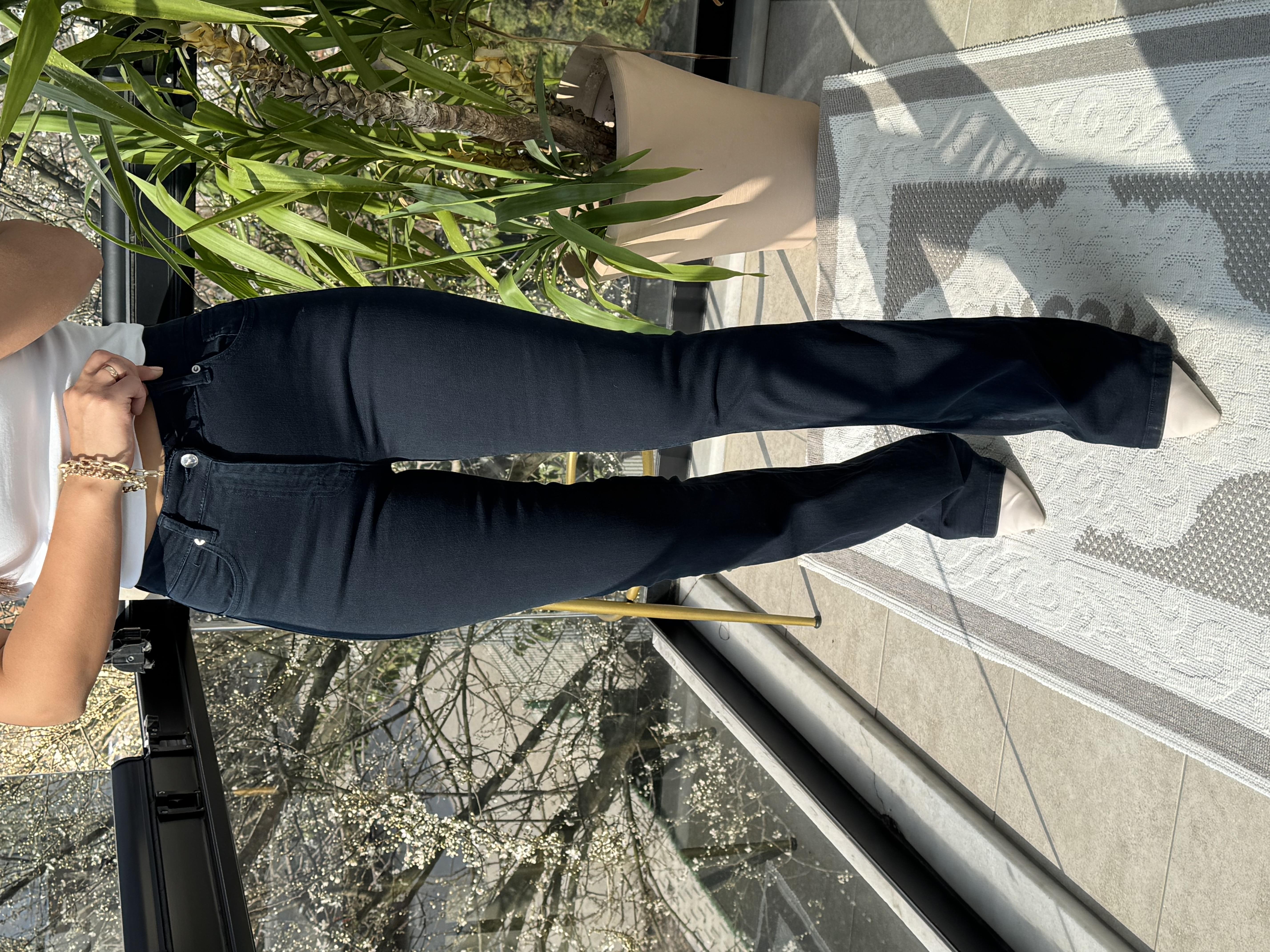 İspanyol Paça Jean Petrol Yeşili