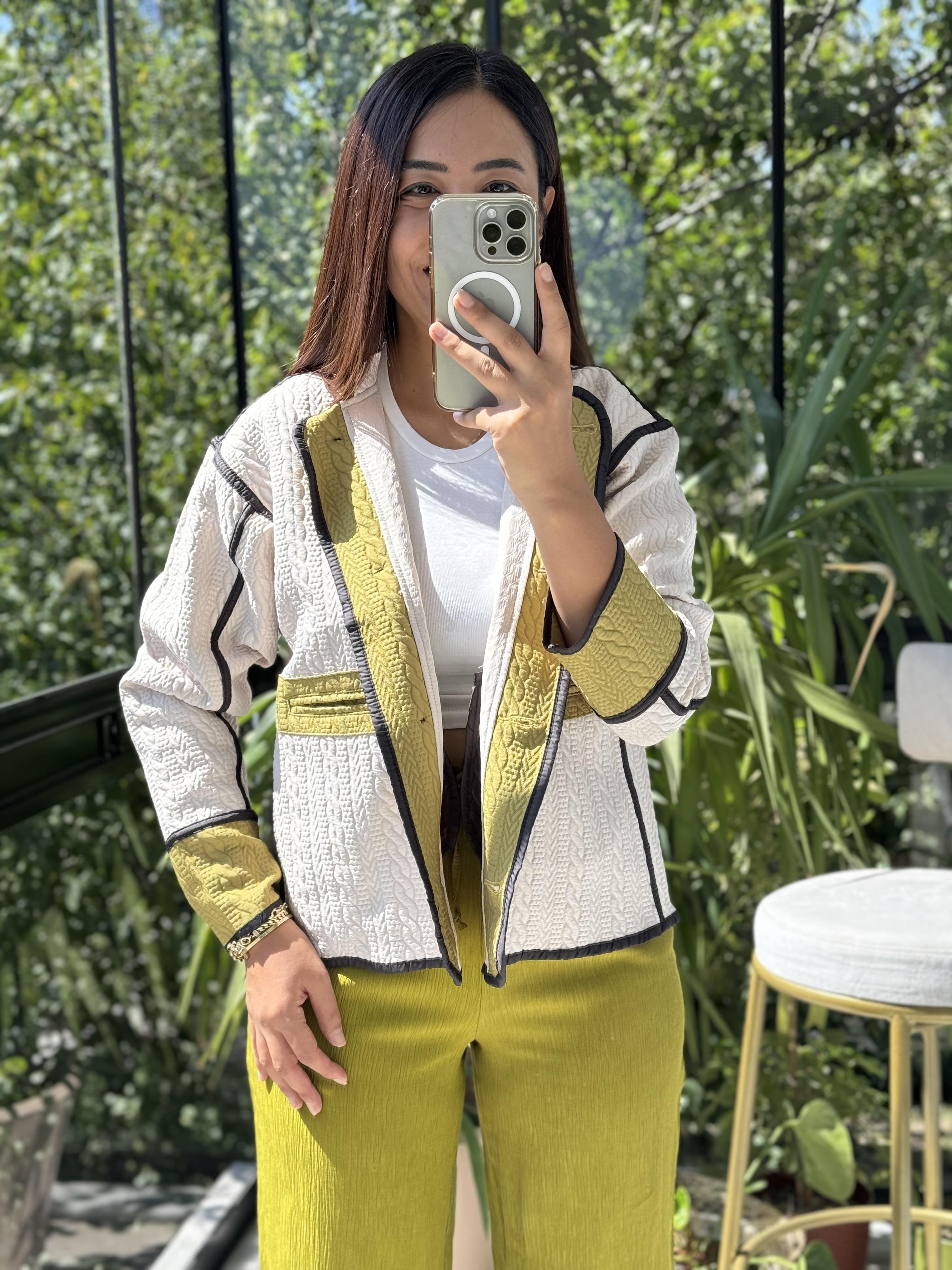 Jakar Kapitone Ceket Bej