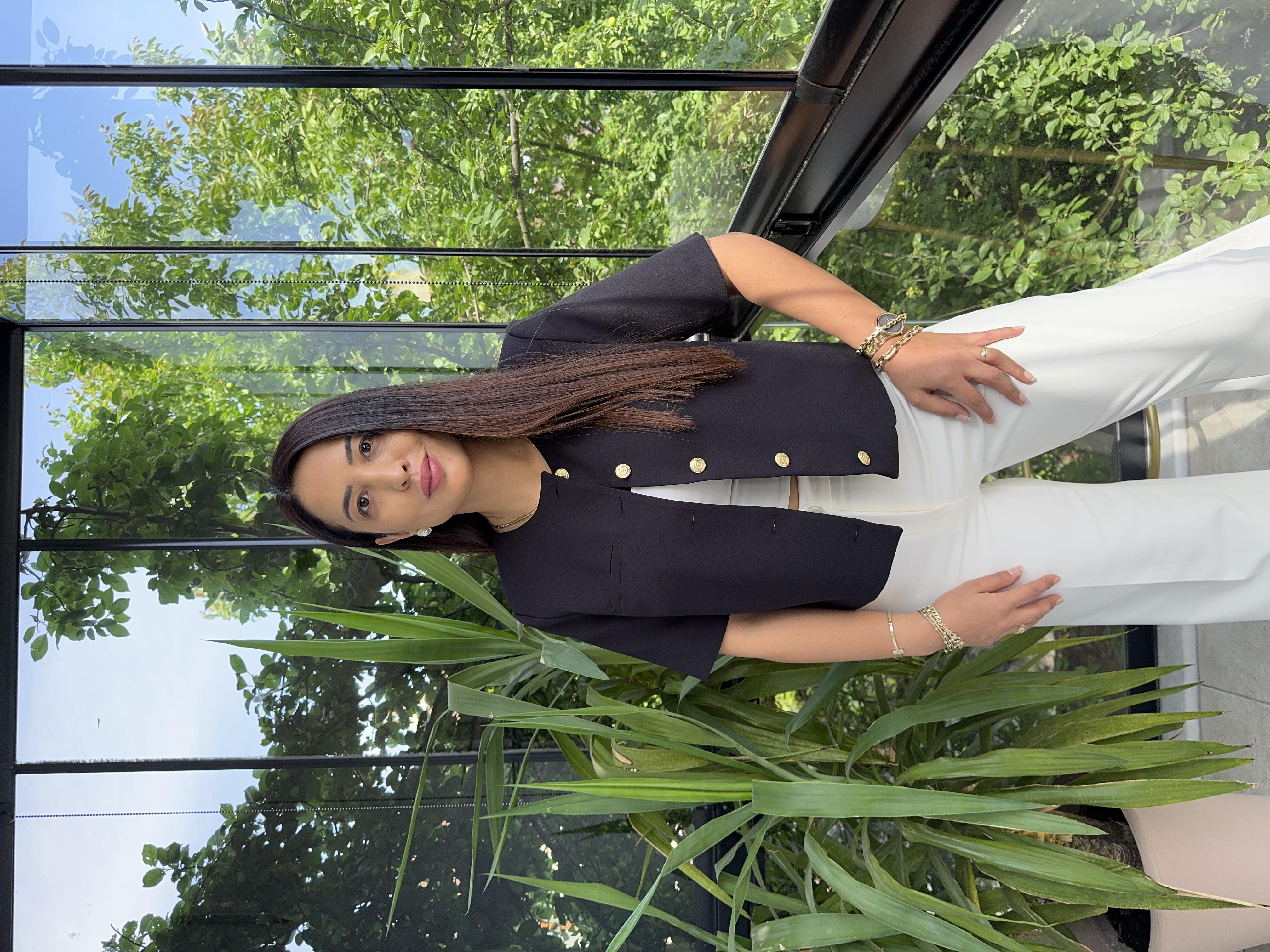 Kısa Kol Blazer Ceket Siyah