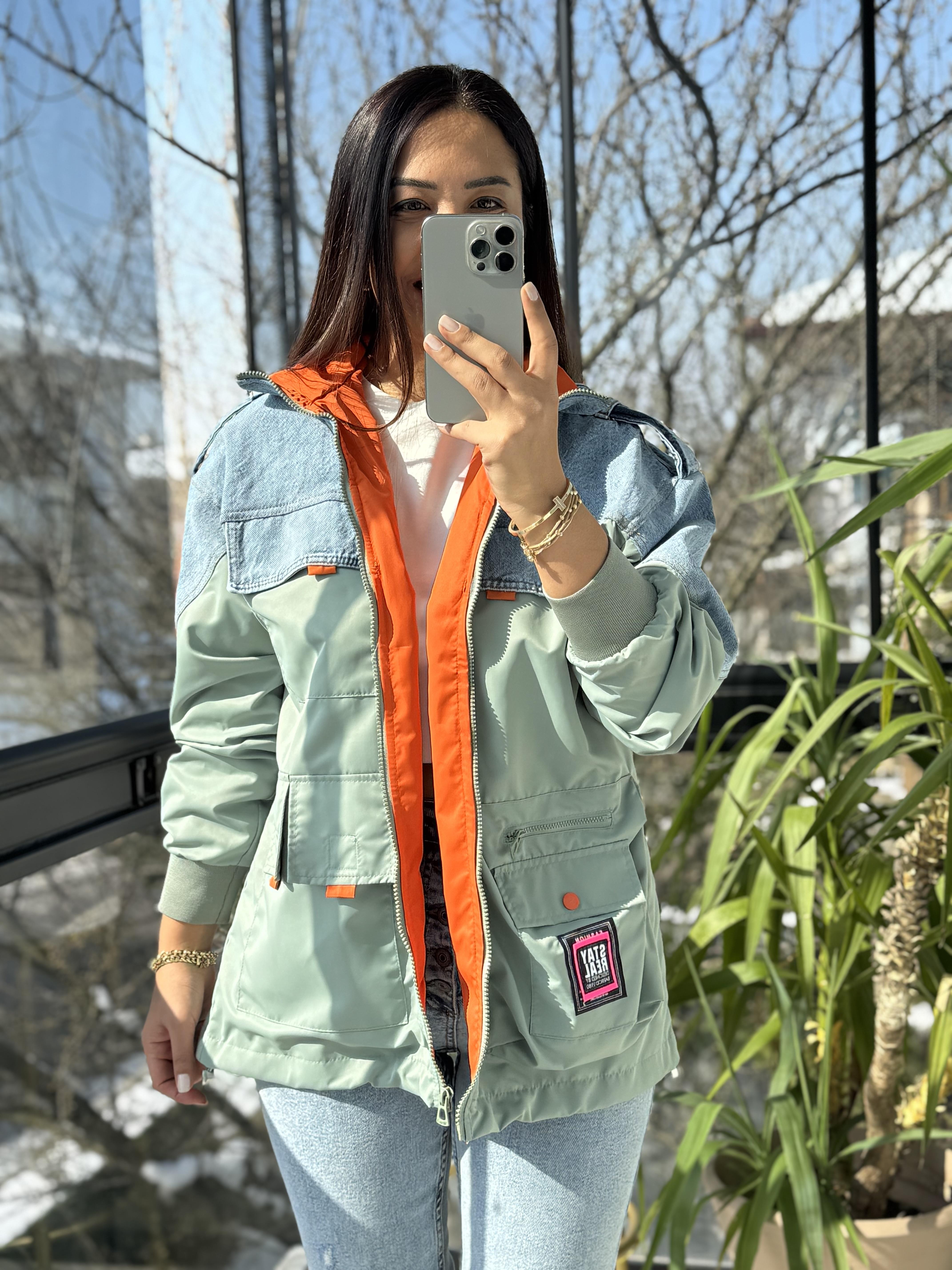 Mix Pilot Ceket Yağmurluk Haki Yeşili