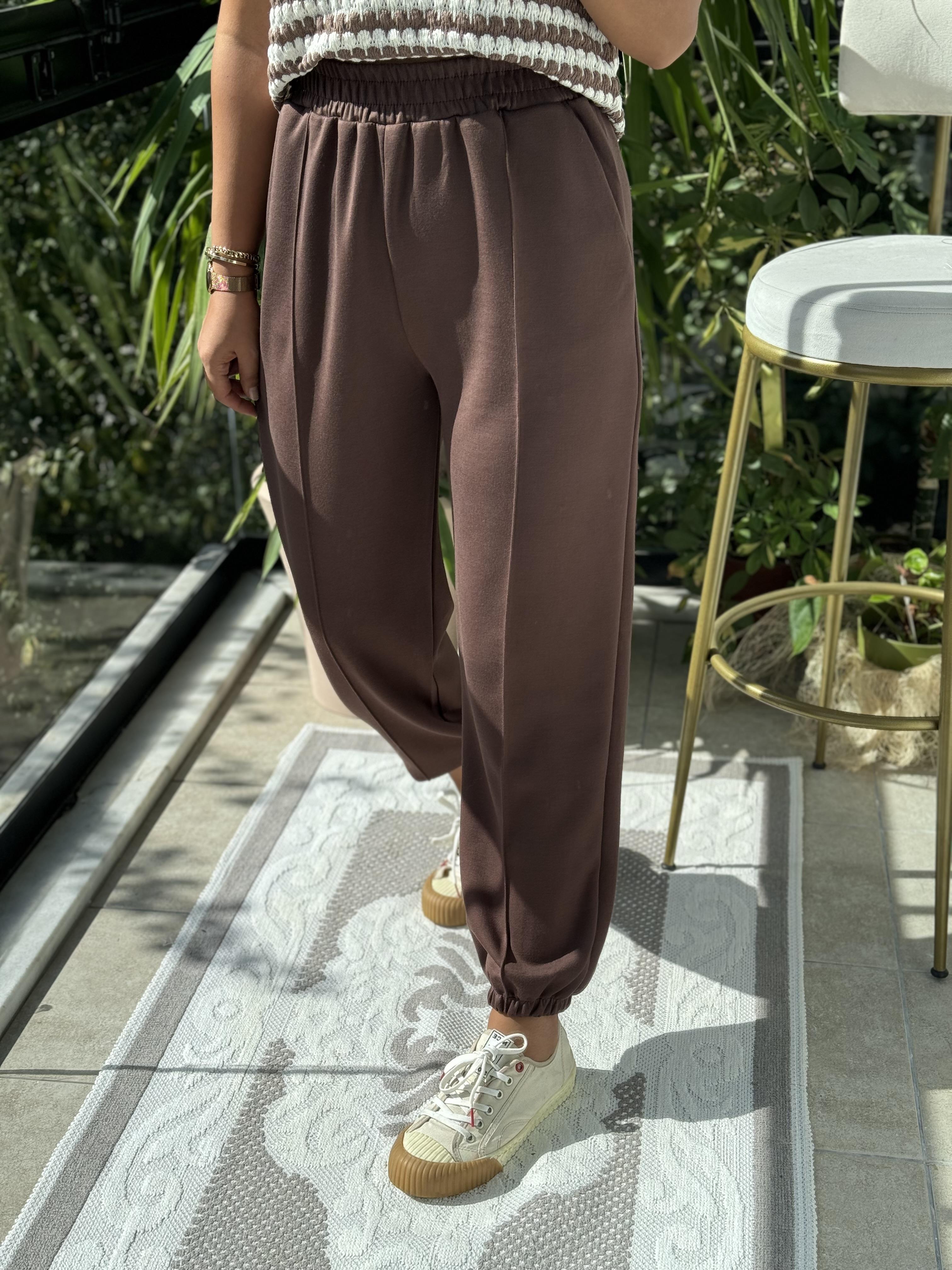 Önü Fitilli Eşofman Kahve