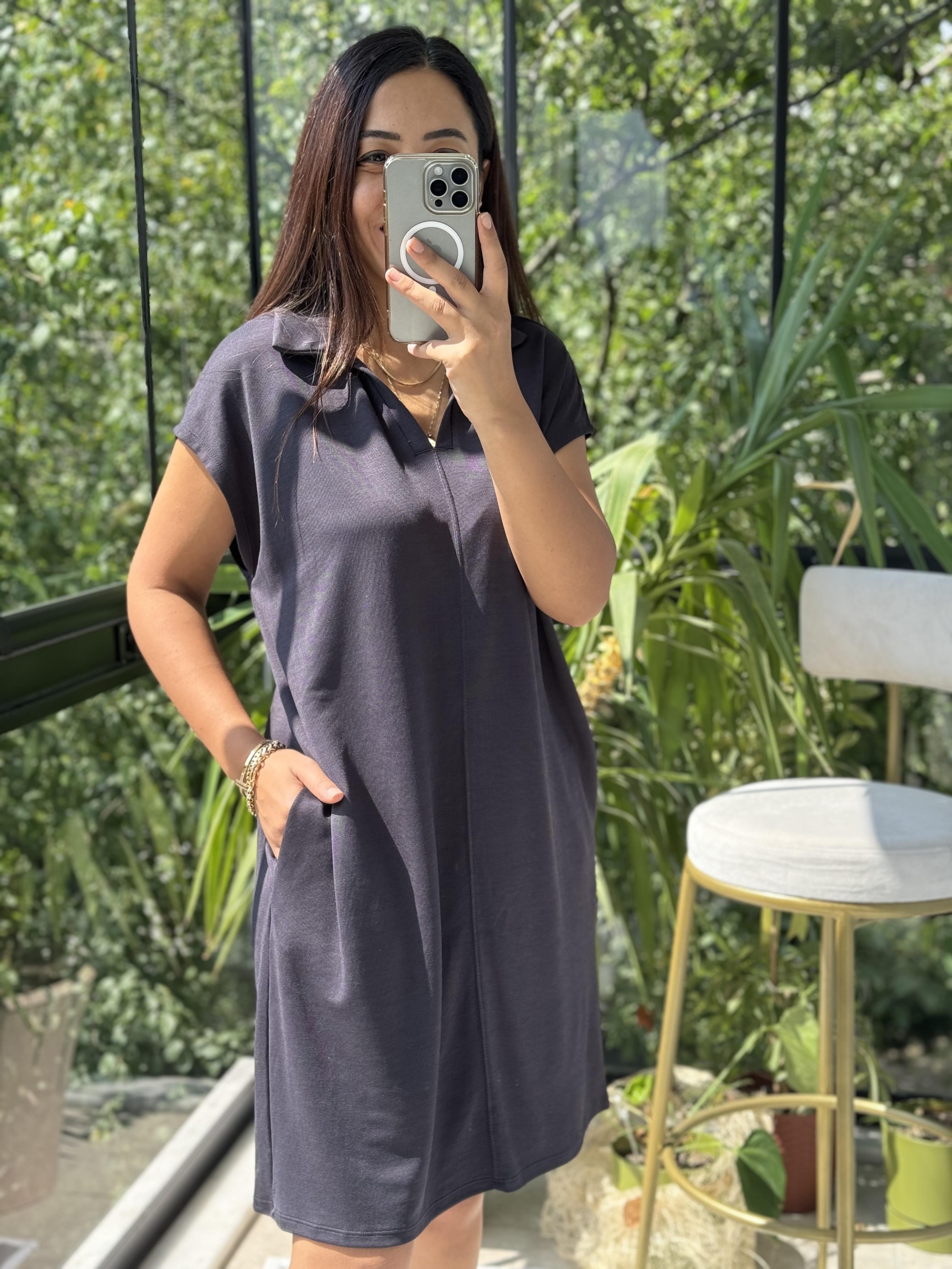 Oversize Elbise Füme 