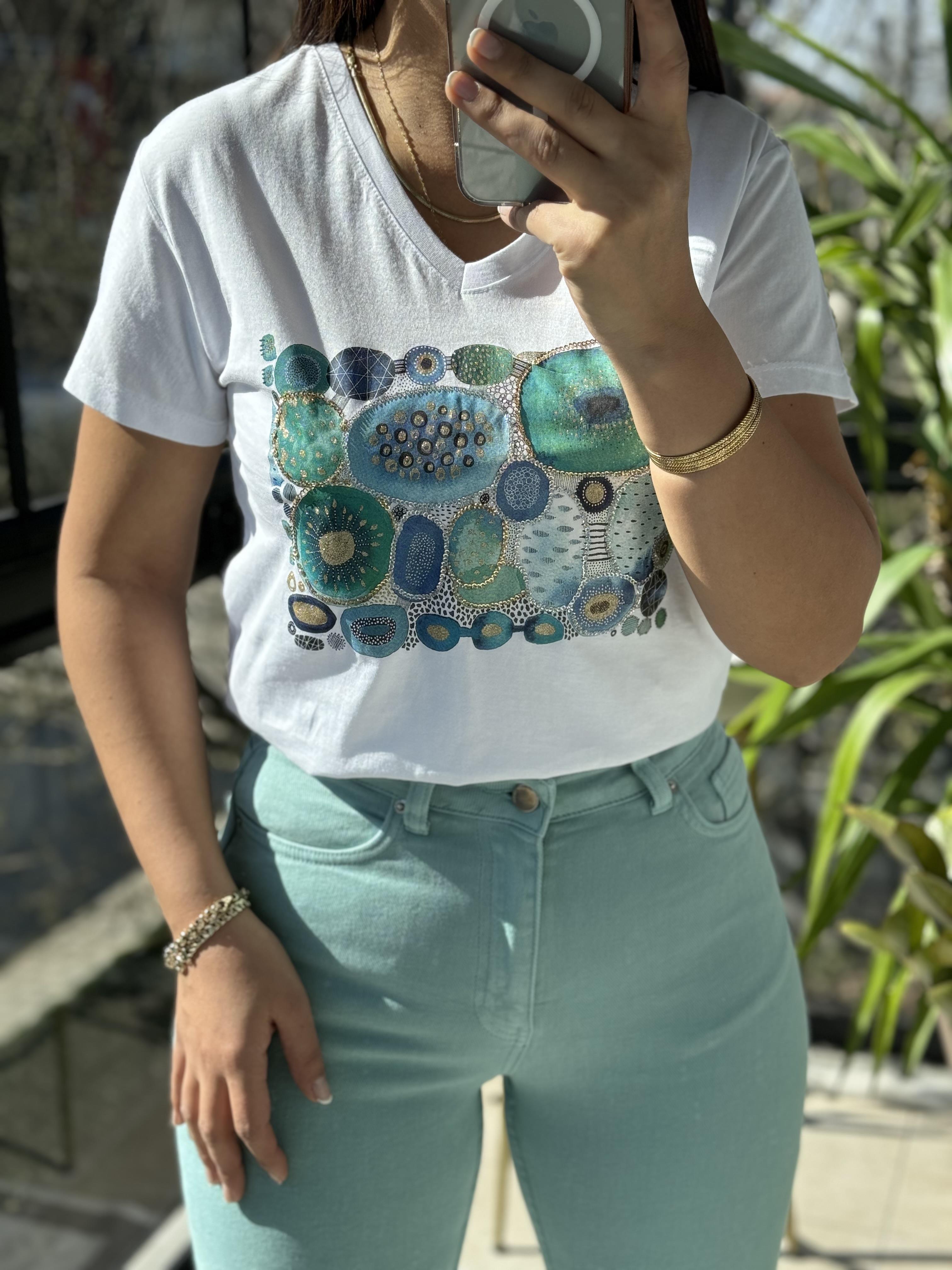 Pamuklu Tişört Nazar Boncuklu