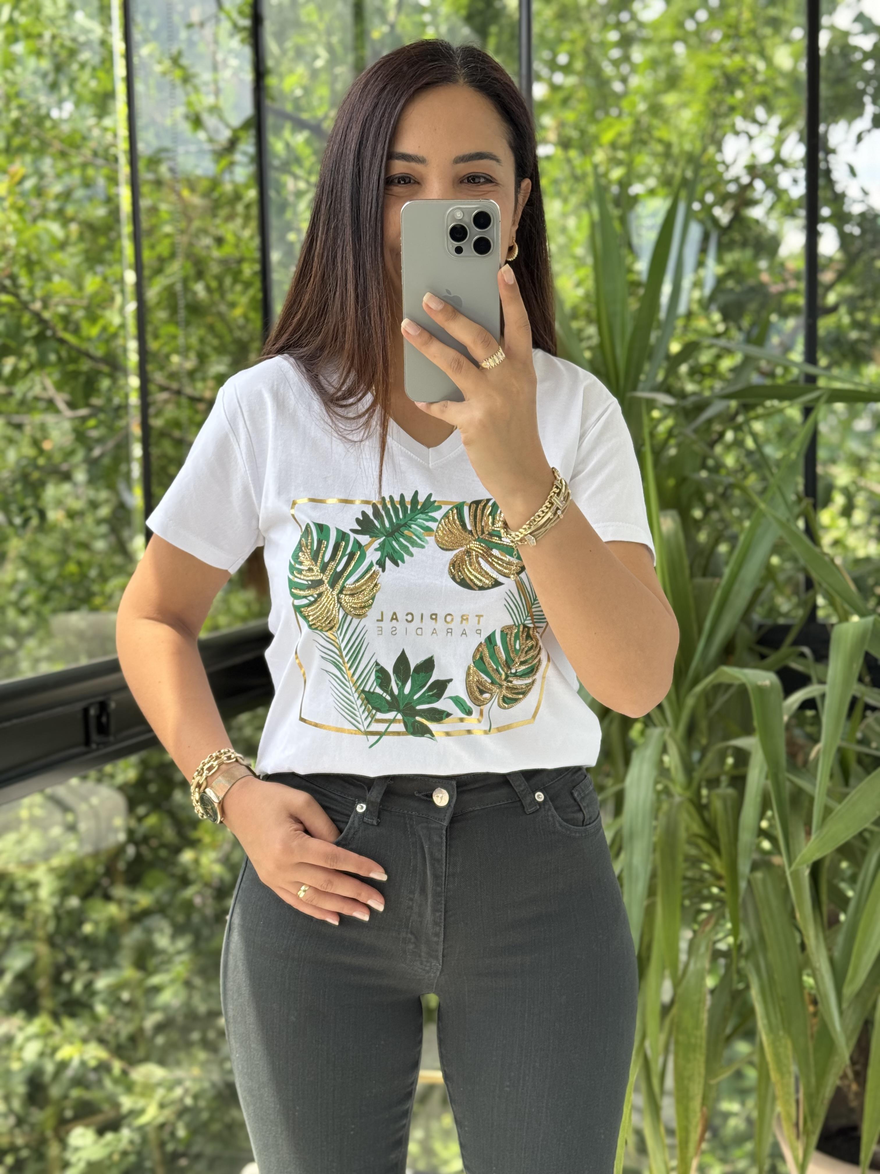 Pamuklu Tişört Tropical