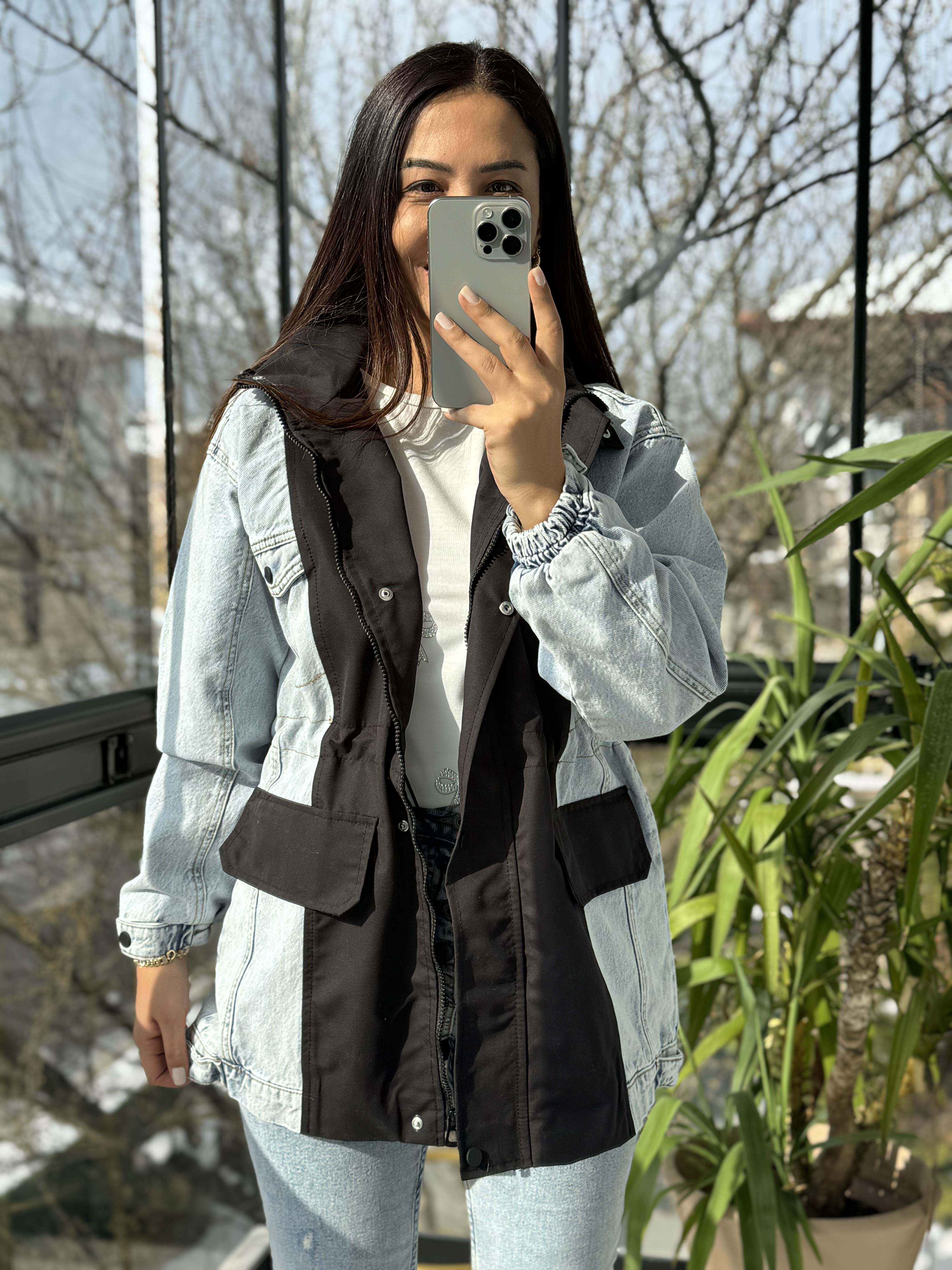 Parka Mix Yağmurluk Siyah