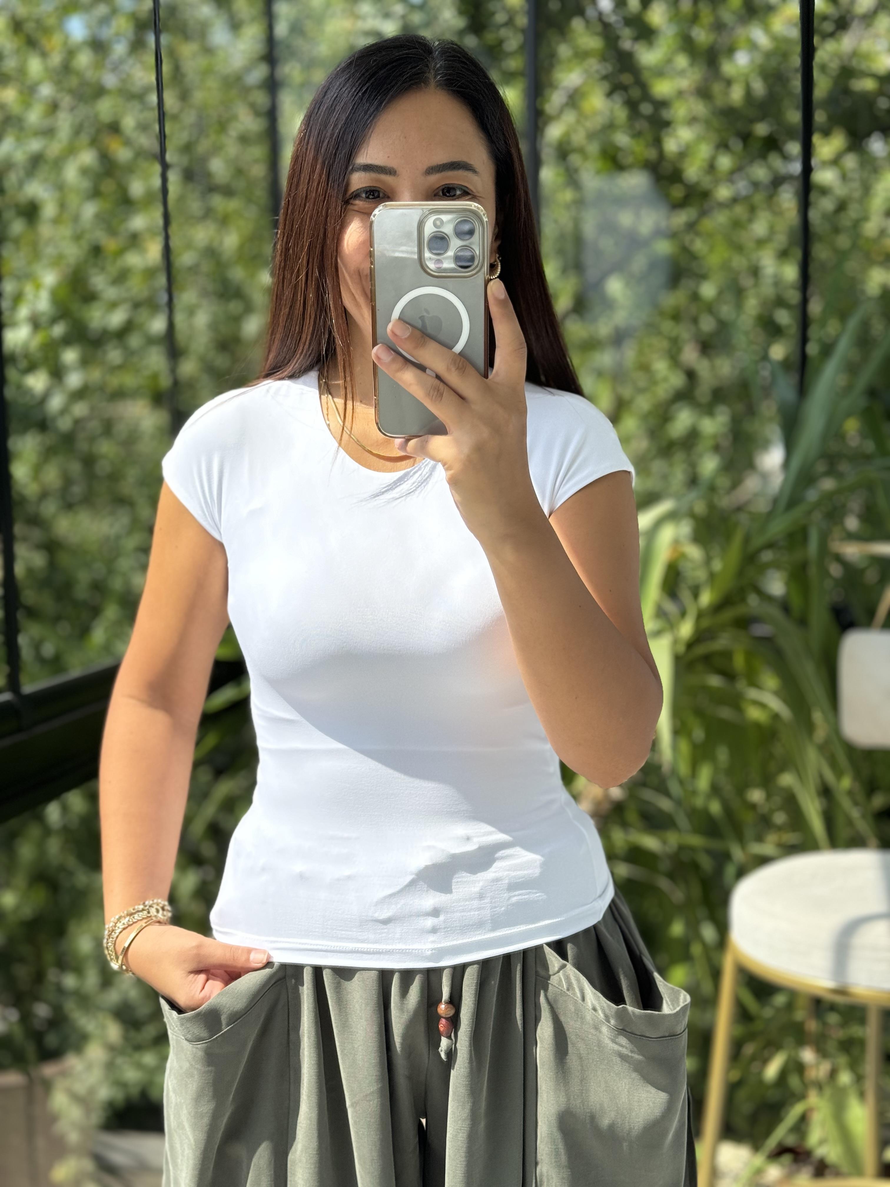 Poliamid Tişört Beyaz