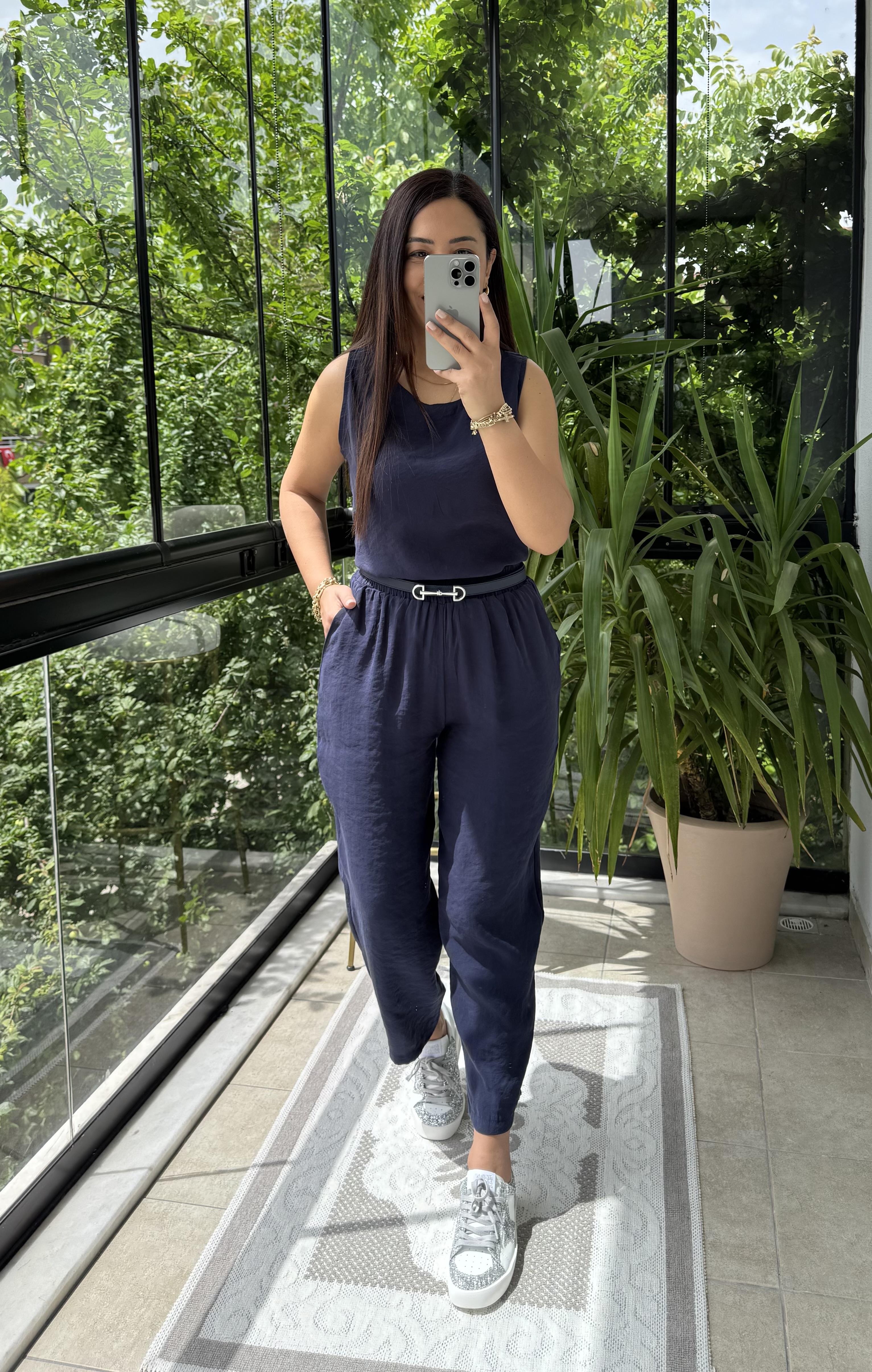 Sıfır Kol Tensel Takım Lacivert