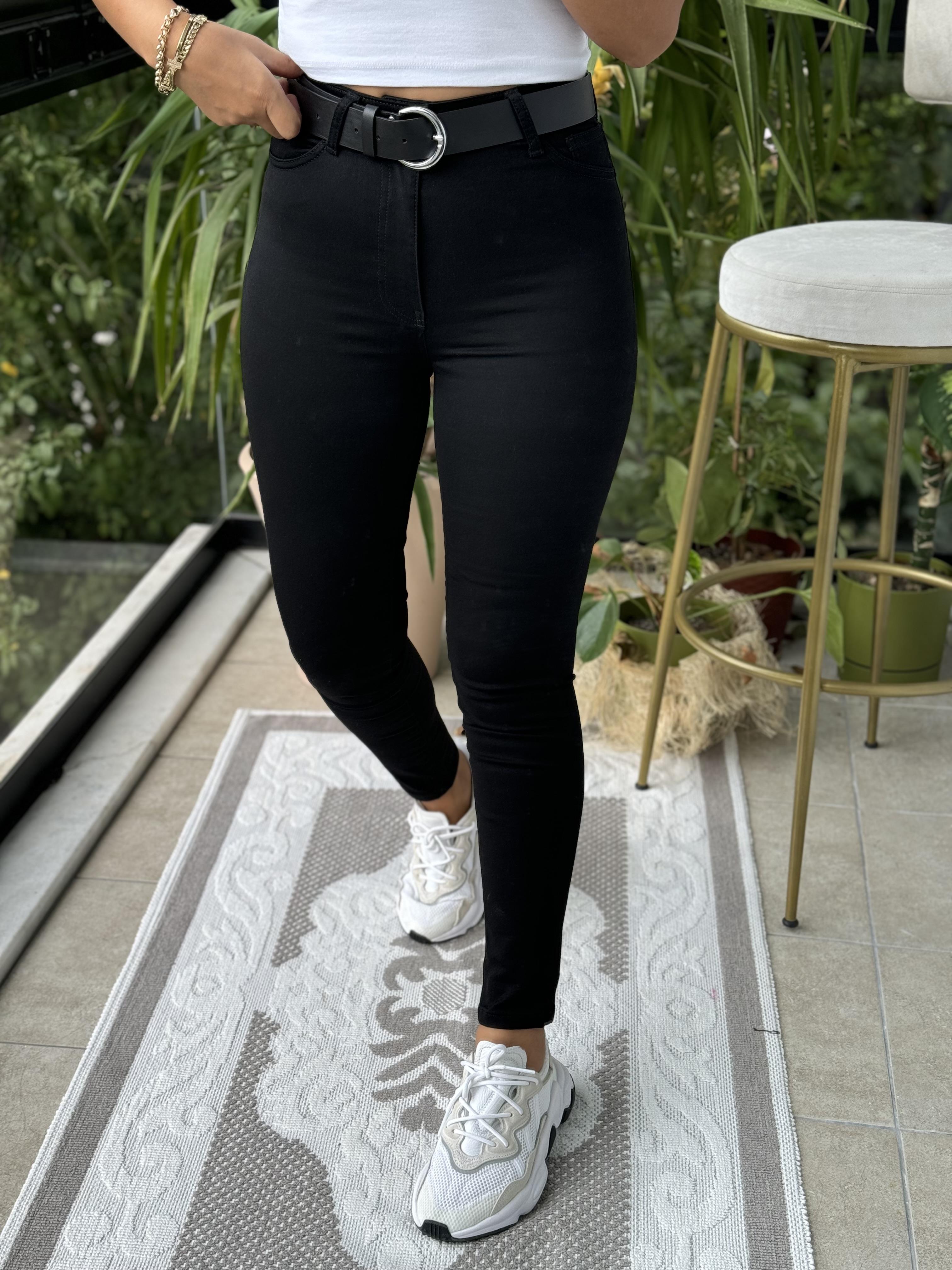 Siyah Yüksek Bel Skinny Jean