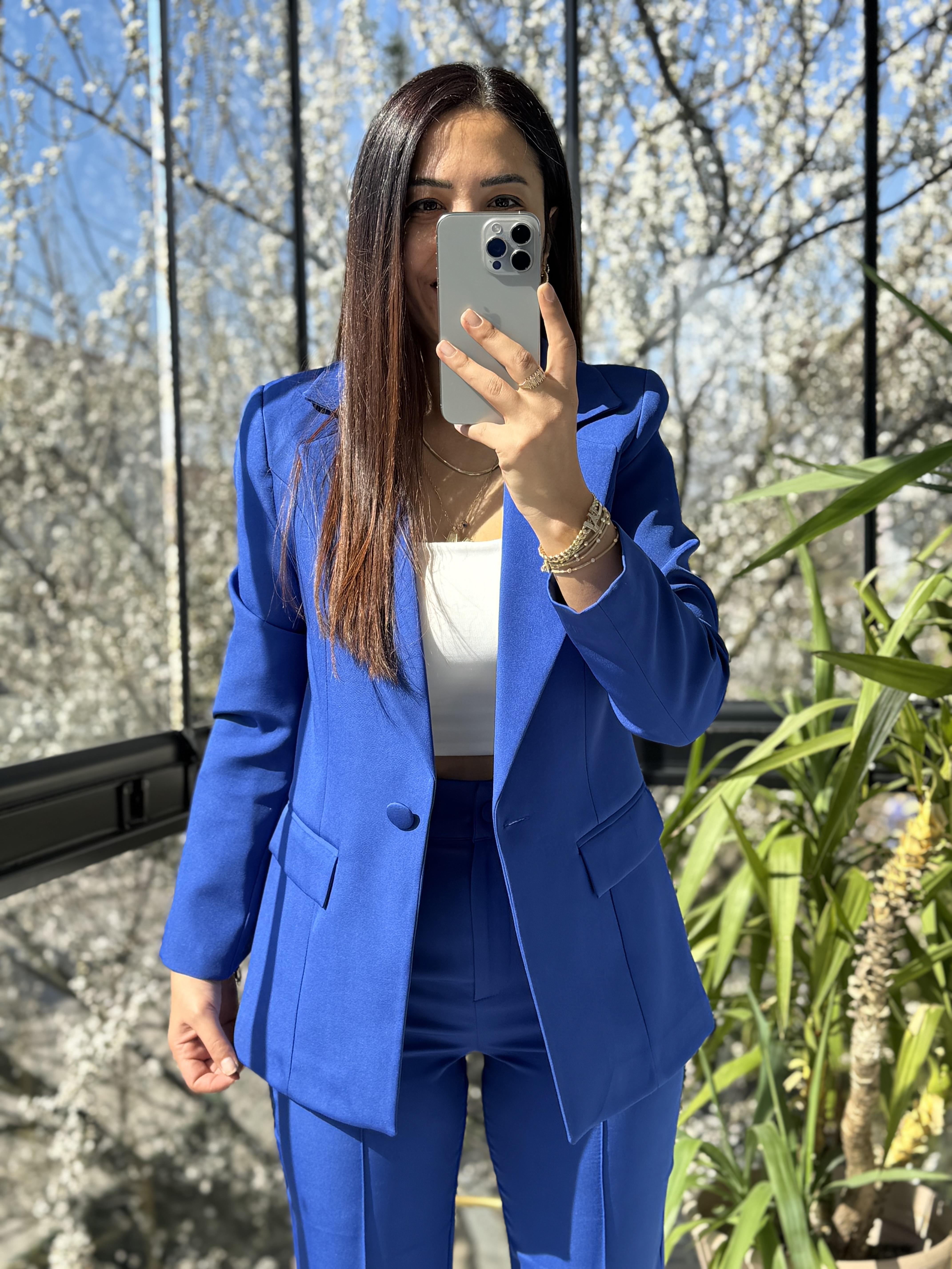 Takım Elbise Sax Mavi