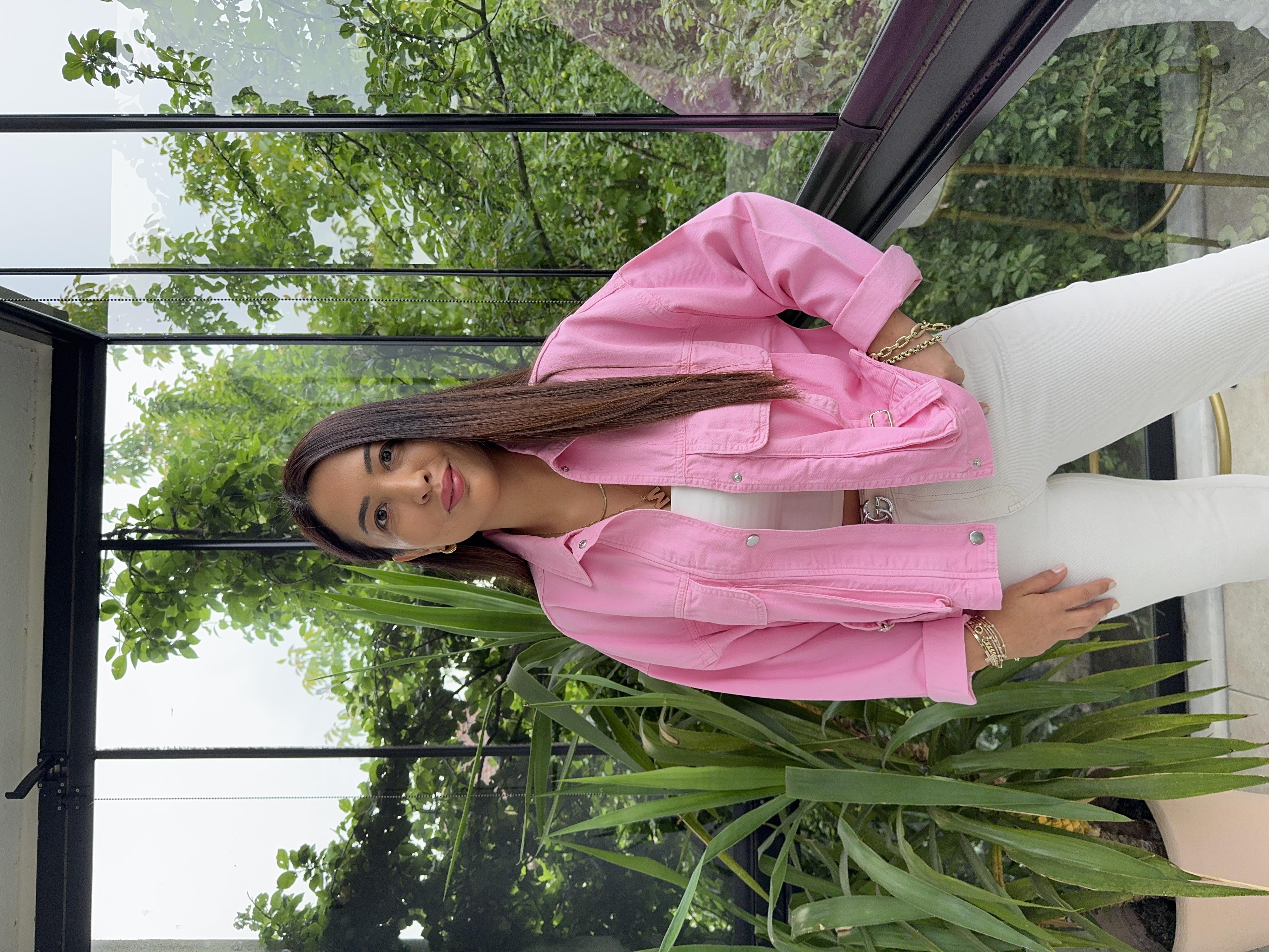 Toka Detay Ceket Pembe