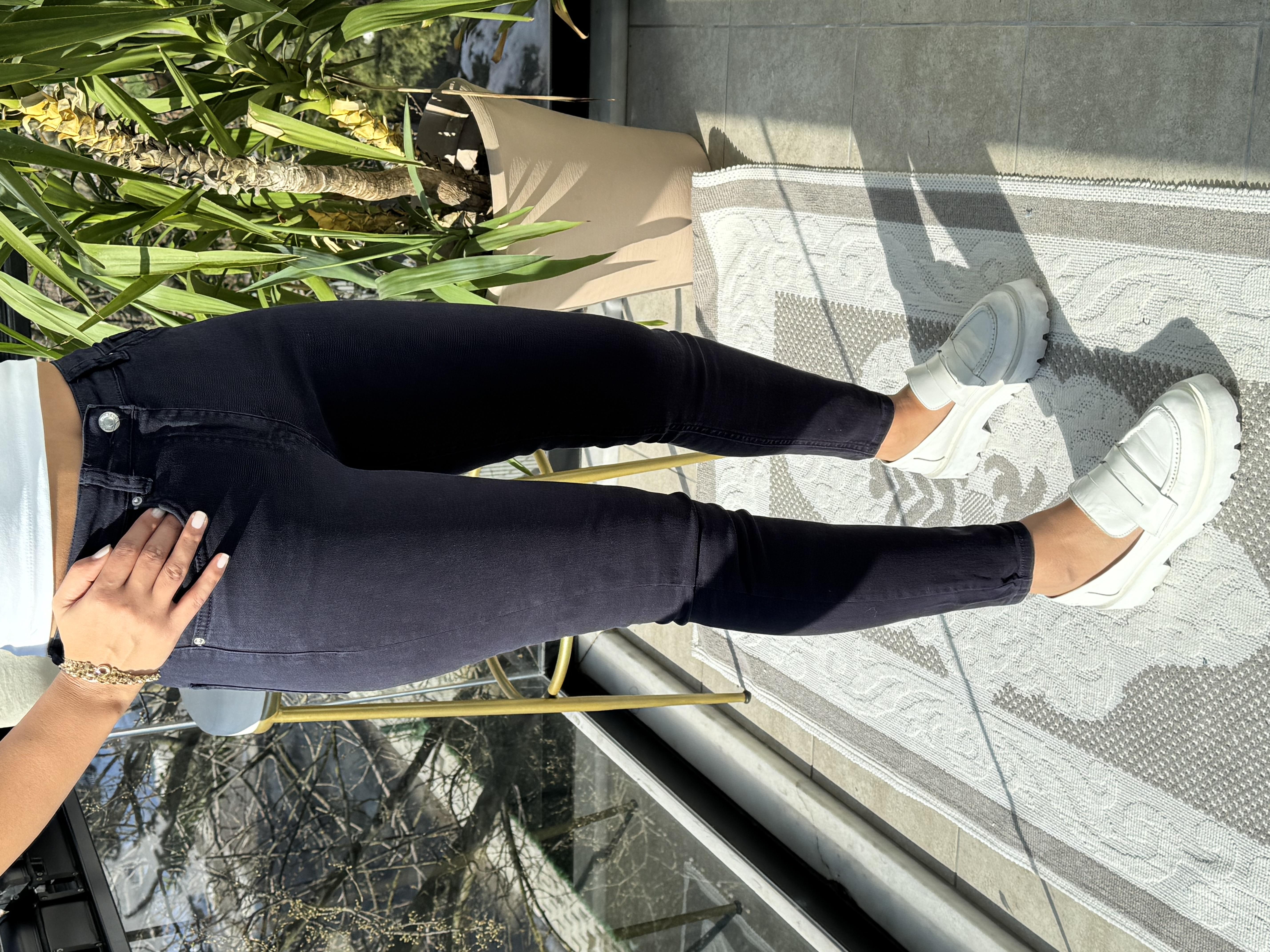 Toparlayıcı Skinny Jean Lacivert