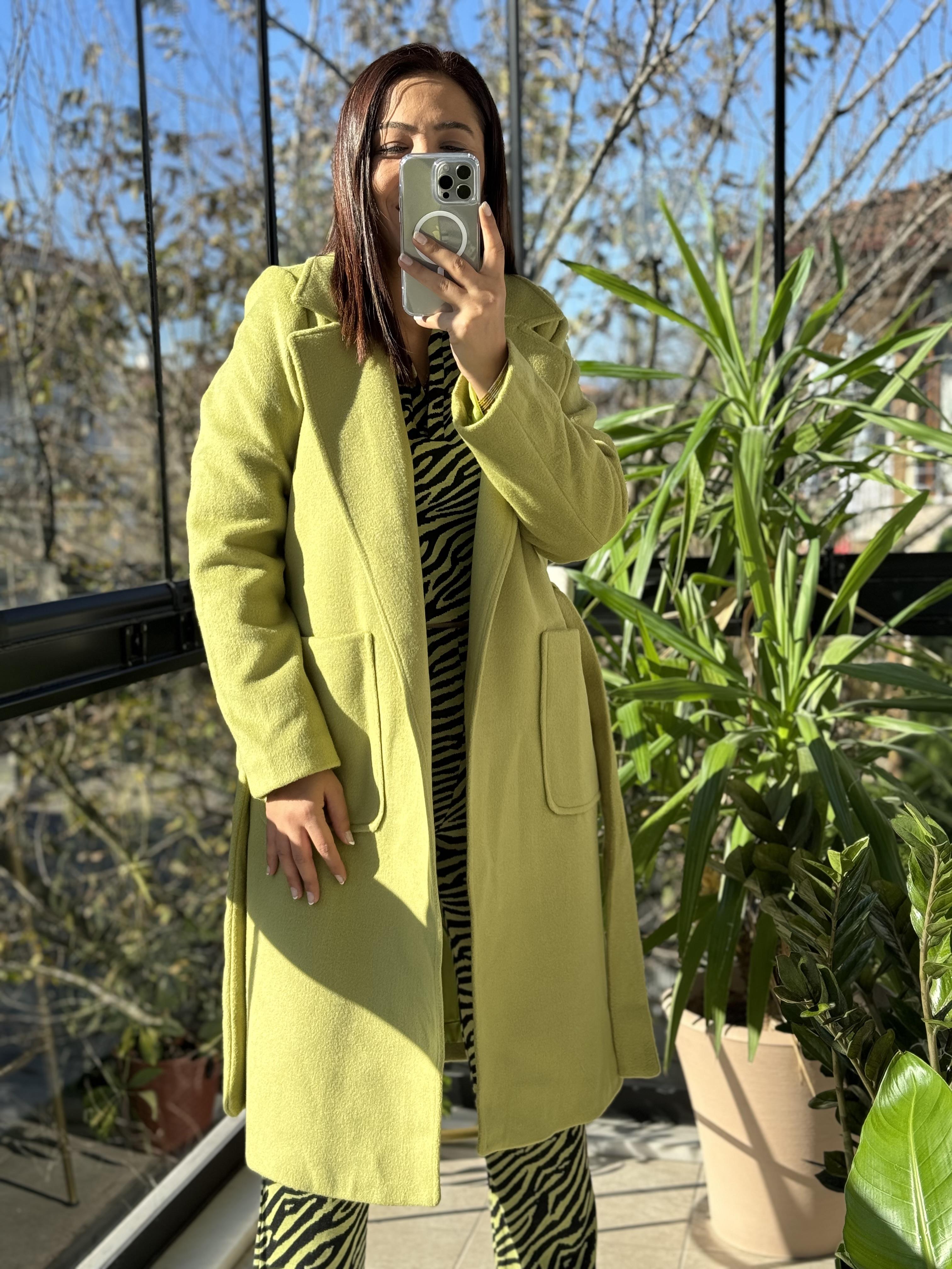 Torba Cep İthal Kumaş Blazer Ceket Mint