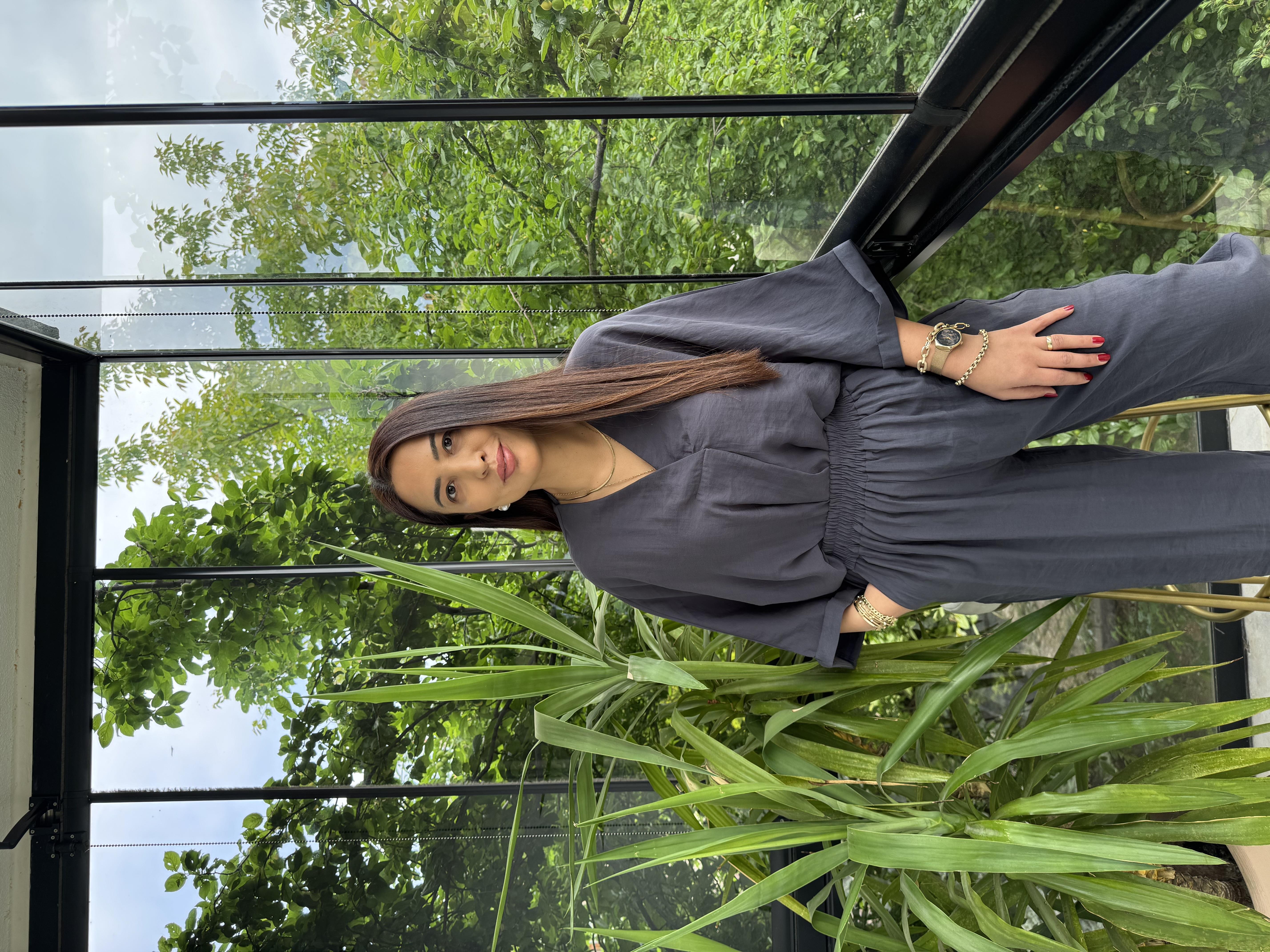 V Yaka Oversize Tensel Takım Antrasit