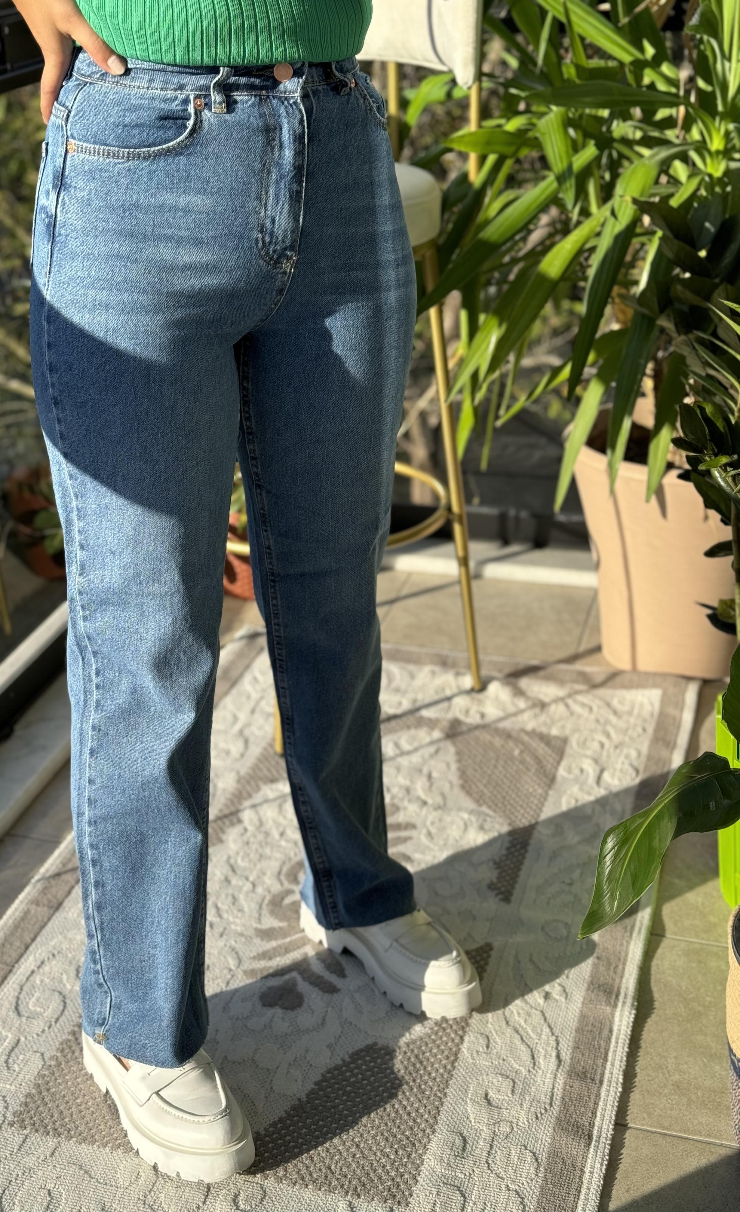 Zra Kesik Paça Jean Mavi