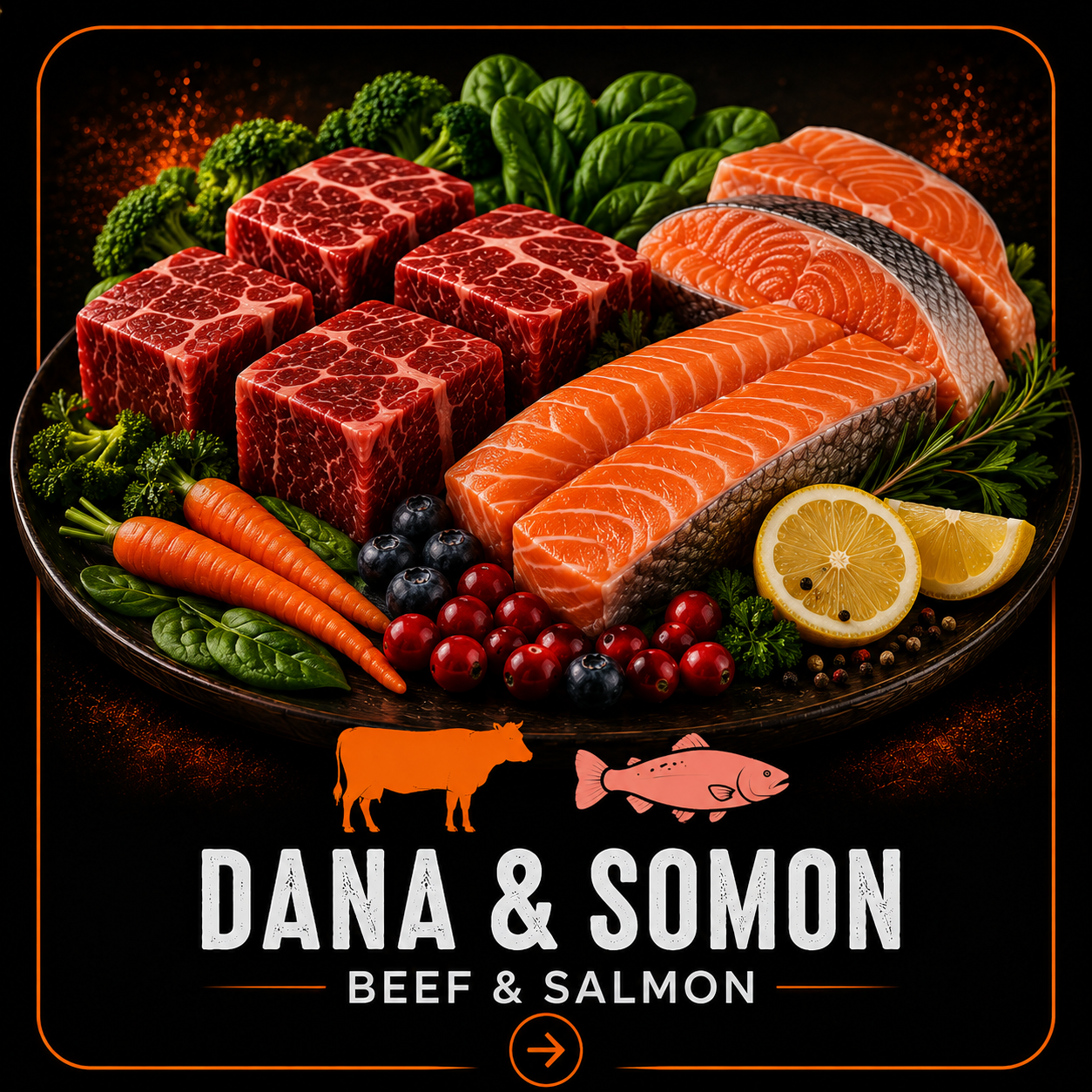 Raw Nordic Dana & Somon Barf Omega 3 Destekli Doğal Çiğ Köpek Maması