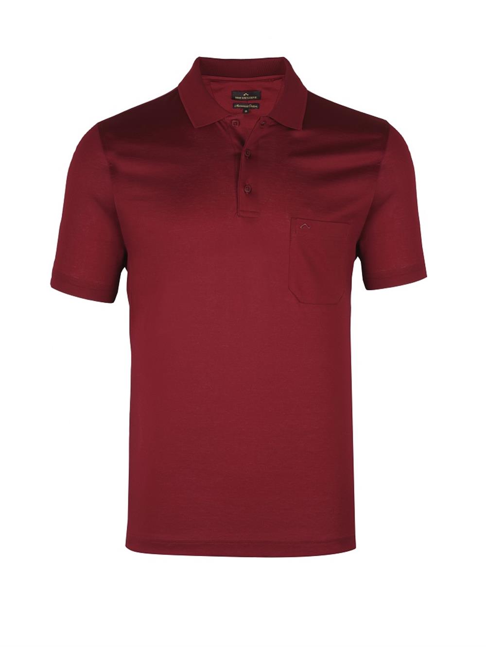 MSW Erkek Cepli Merserize Regular Fit Kırmızı Polo Yaka T-shirt
