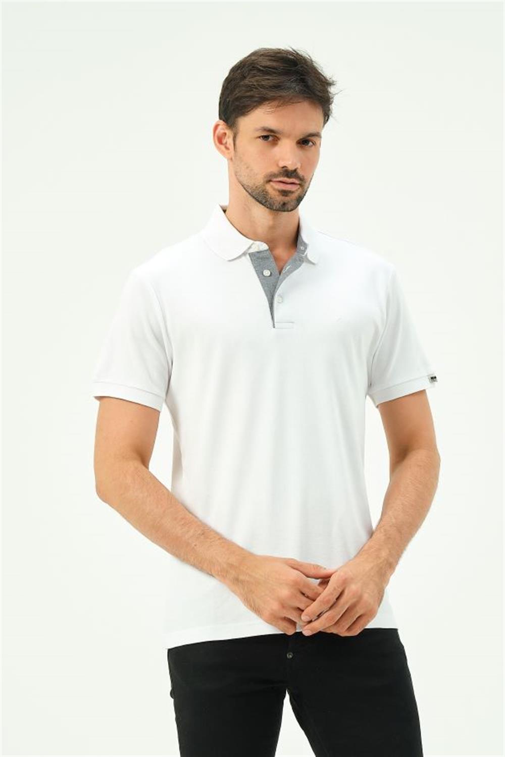 MSW Erkek İnterlok Regular Fit Polo Yaka T-shirt