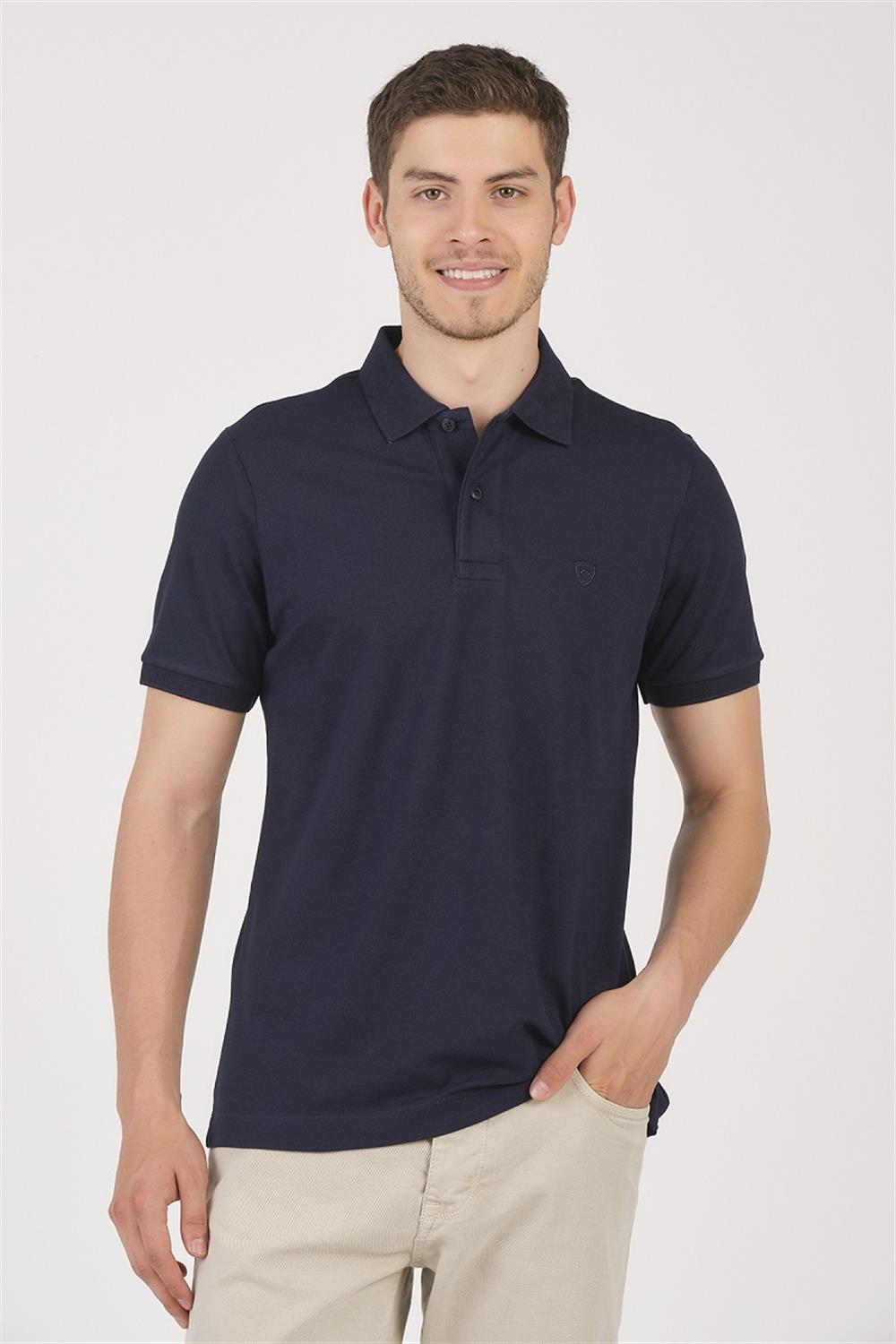 MSW Erkek Regular Fit Lacivert Polo Yaka T-shirt