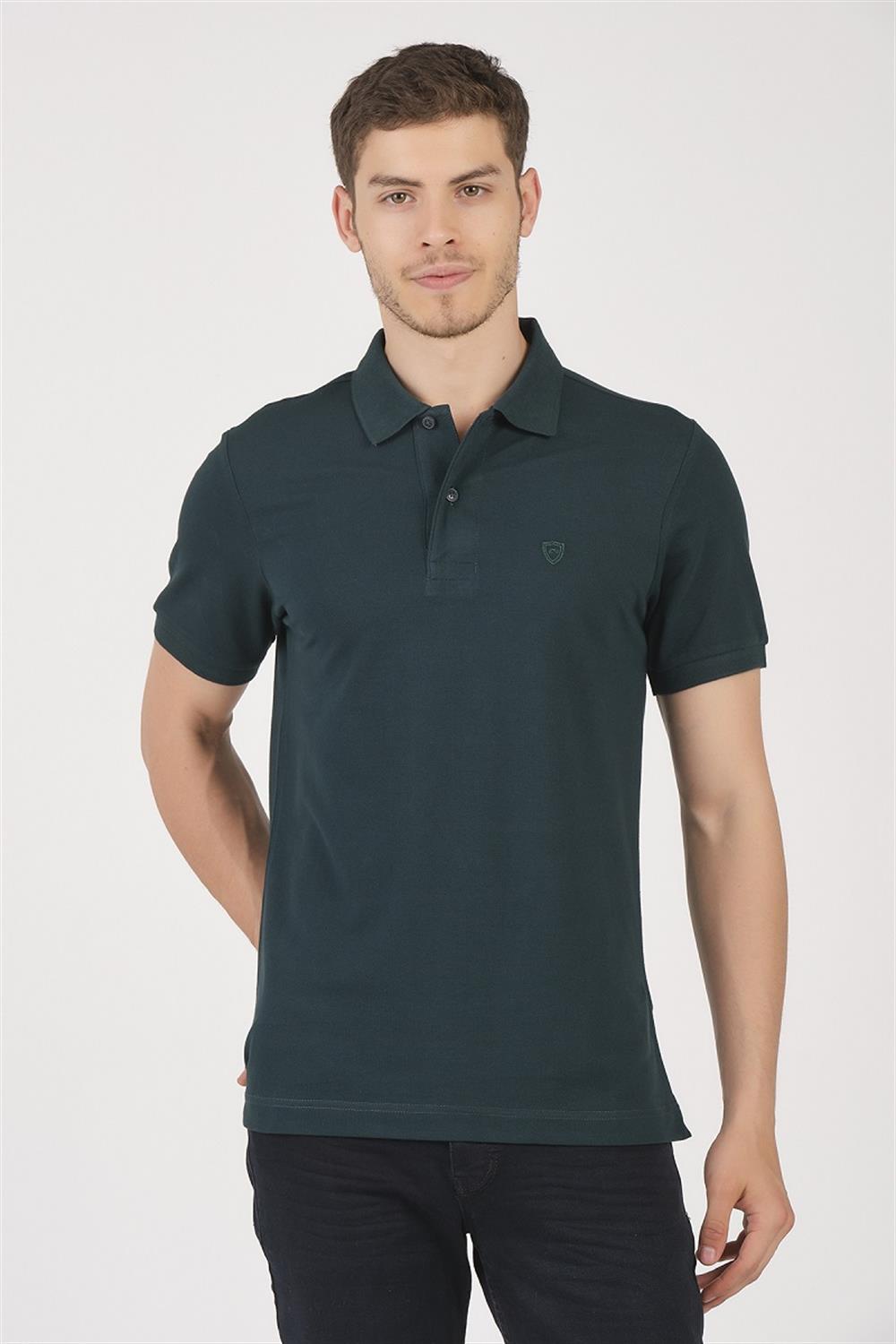 MSW Erkek Regular Fit Nefti Polo Yaka T-shirt