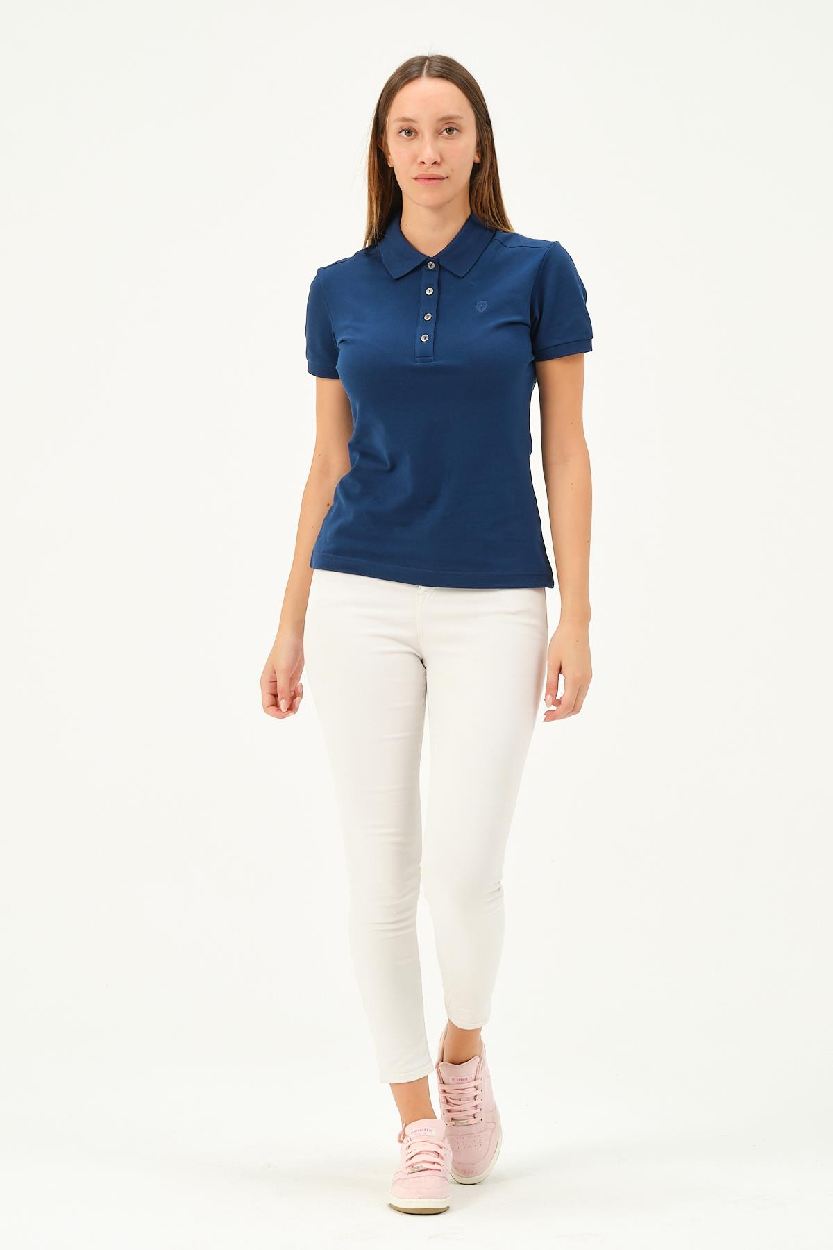 MSW Kadın Regular Fit Kısa Kollu Marin Polo