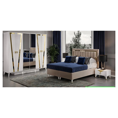 Güney Mobilya Asli Beyaz Mdf Yatak Odasi Takimi