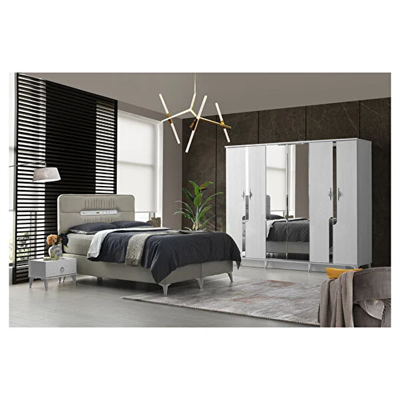 Güney Mobilya İnci Beyaz Mdf Yatak Odasi Takimi