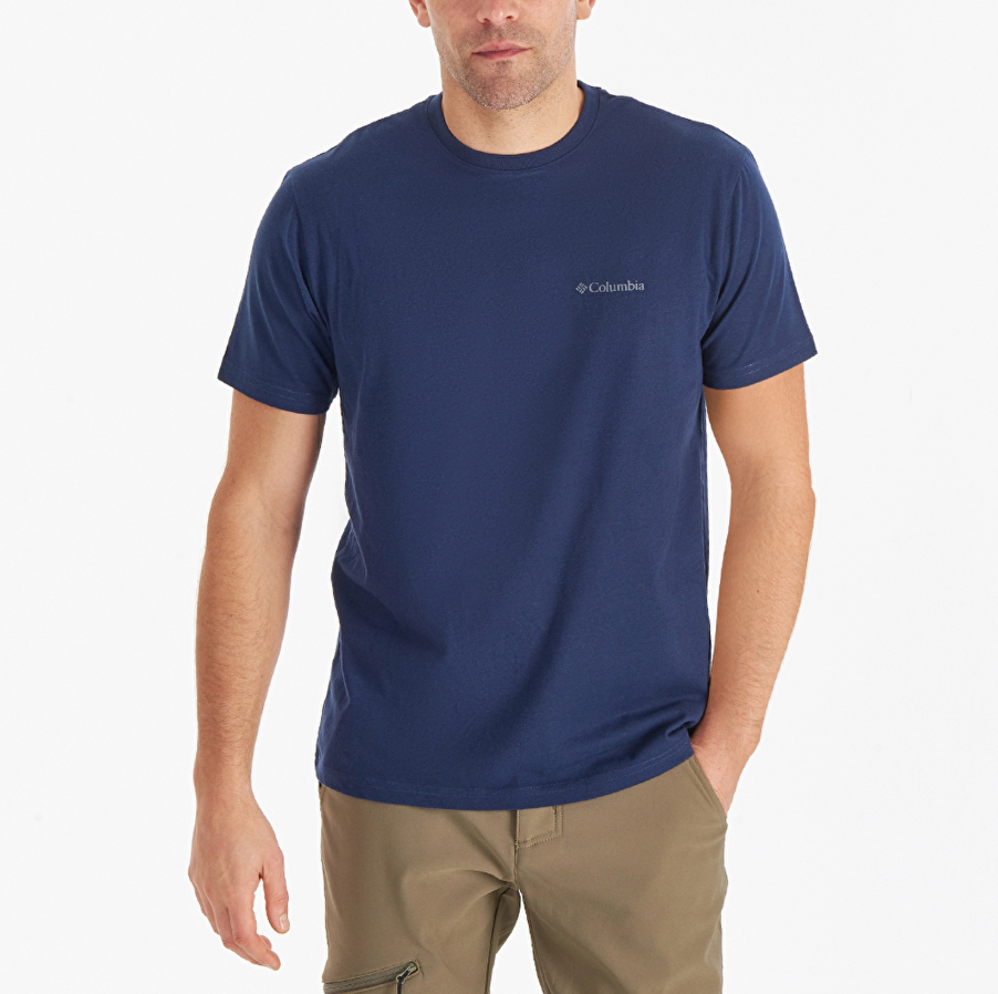 Columbia Csc M Basic Big Logo Brushed ss Tee Erkek Tshirt