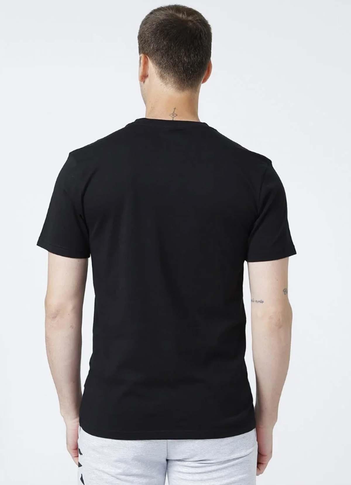 Columbia Erkek V Yaka Baskılı Siyah Erkek T-Shirt CS0207