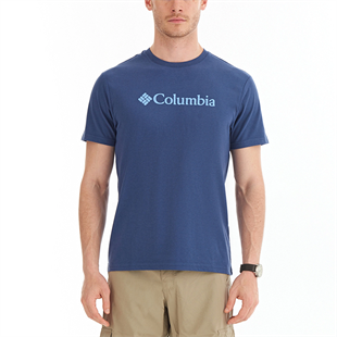 Columbia Csc M Basic Big Logo Brushed ss Tee Erkek Tshirt