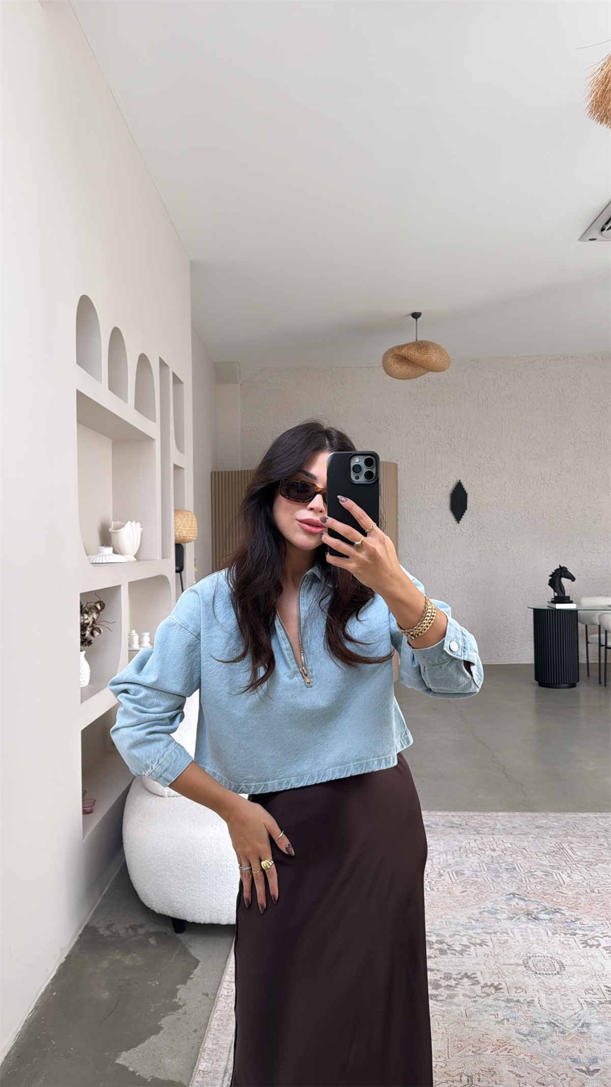Açık Renk Jean Sweat